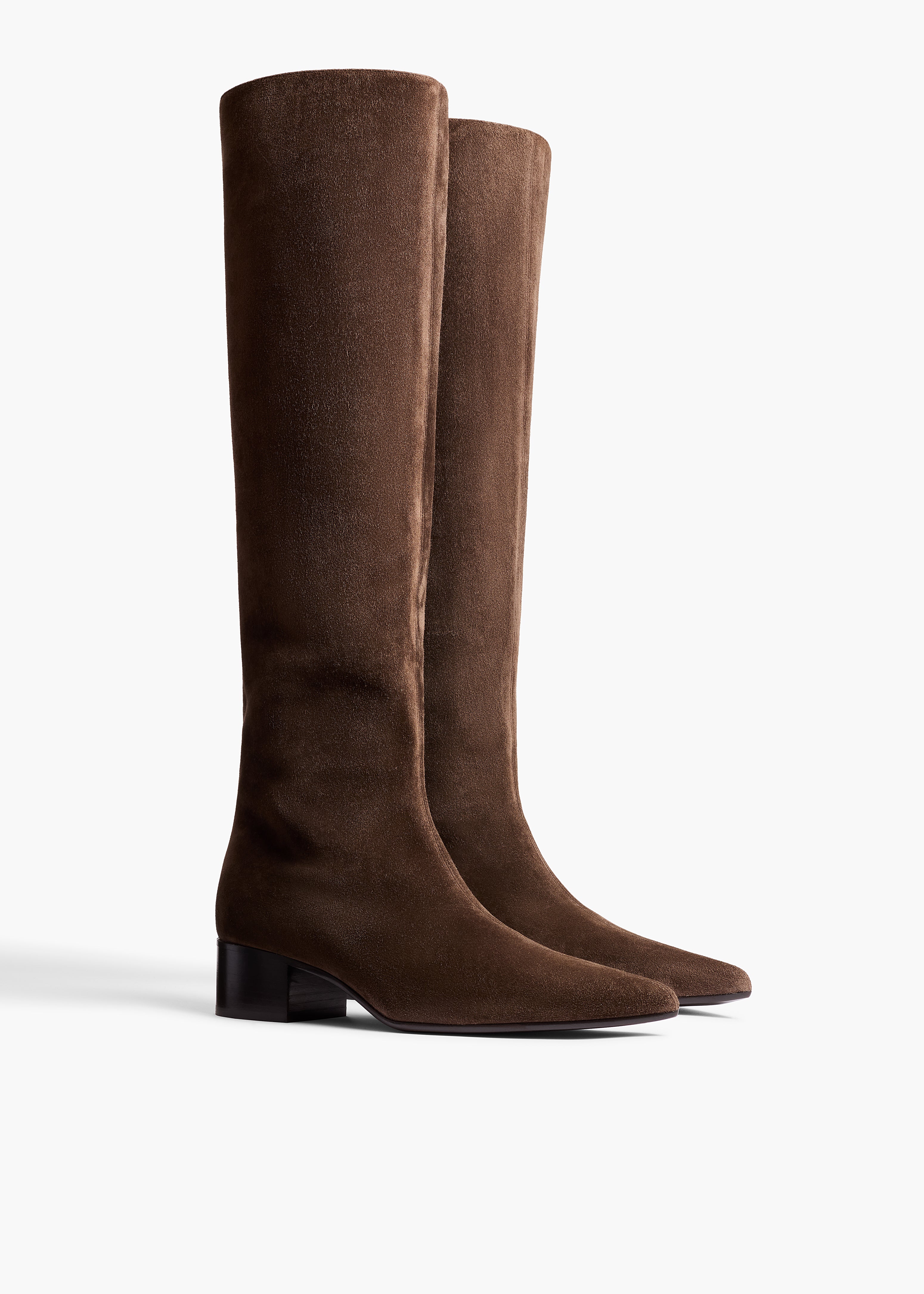 Andee Knee-High Boot in Ebano Suede
