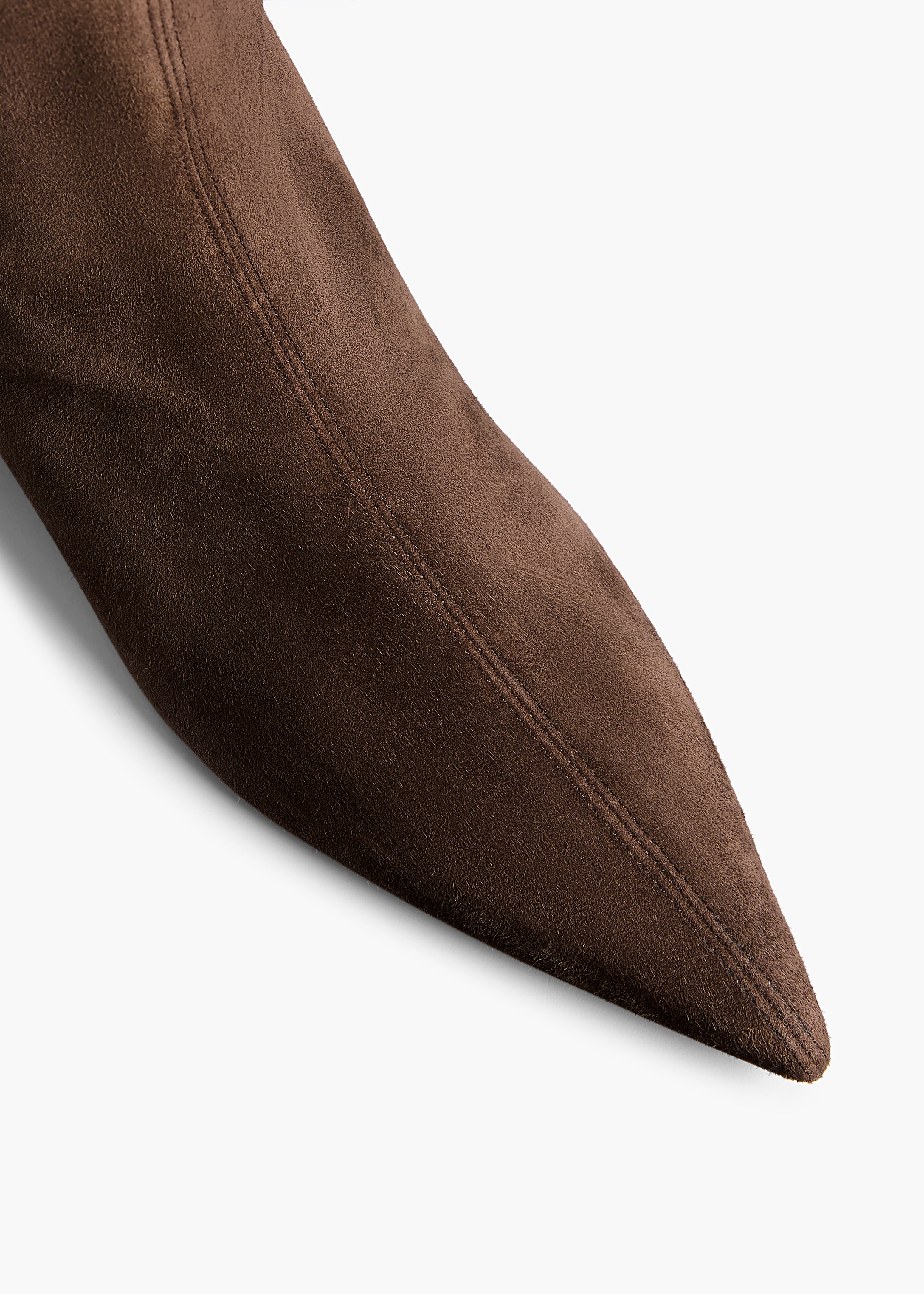 Andee Knee-High Boot in Ebano Suede OVERHEAD VIEW