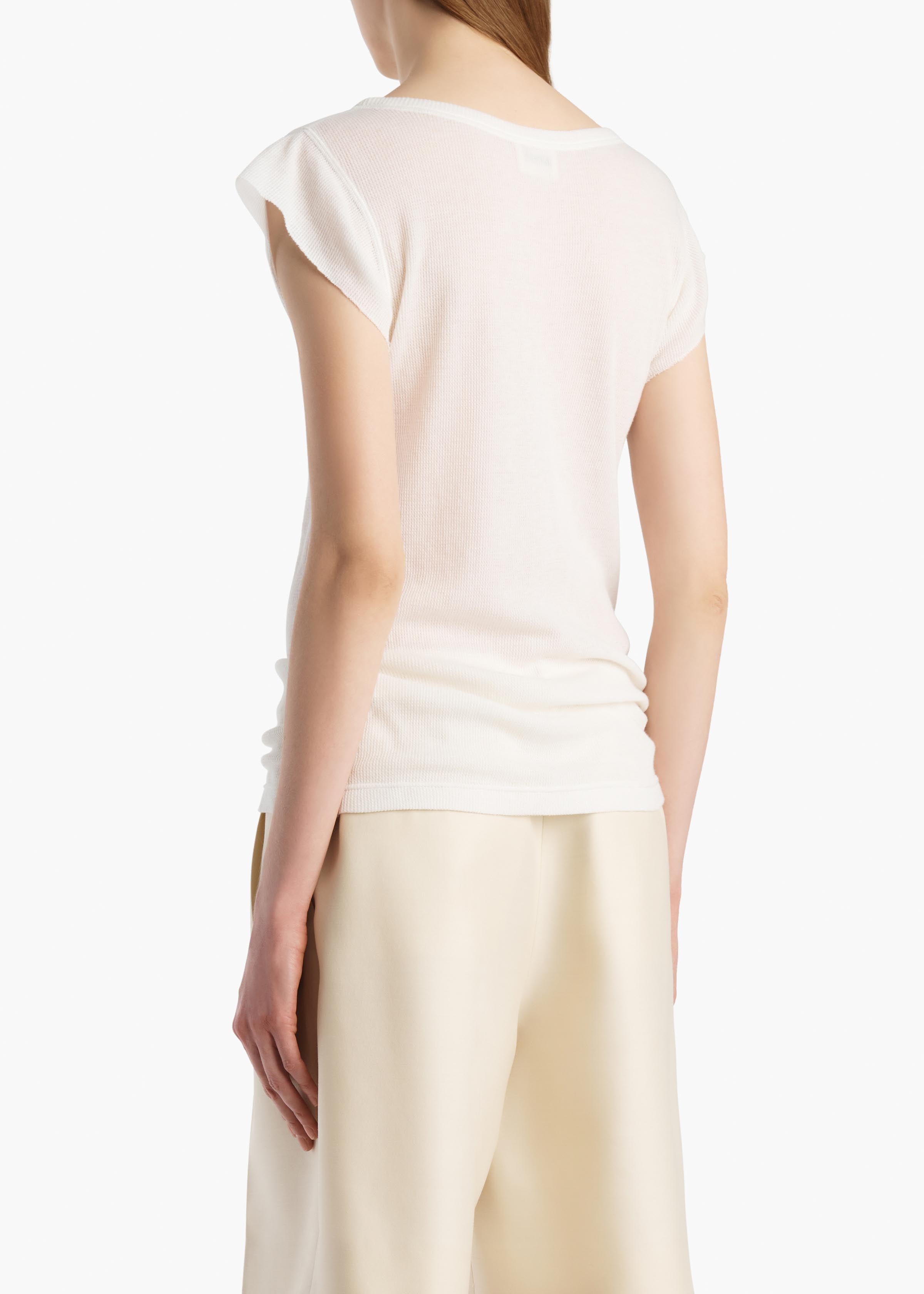Angel Top in Chalk Cashmere Jersey