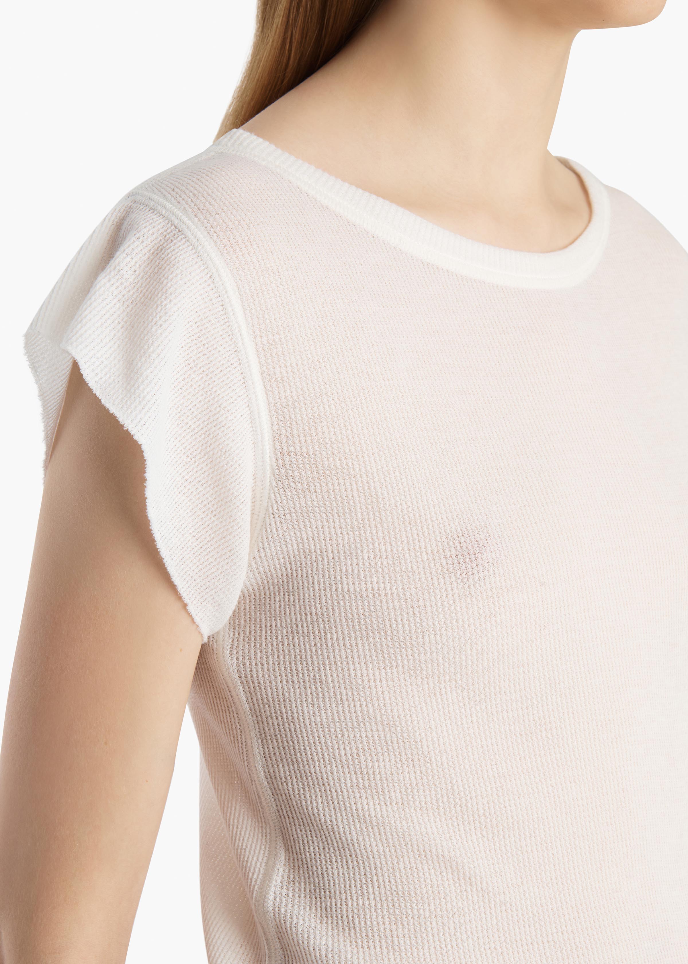 Angel Top in Chalk Cashmere Jersey