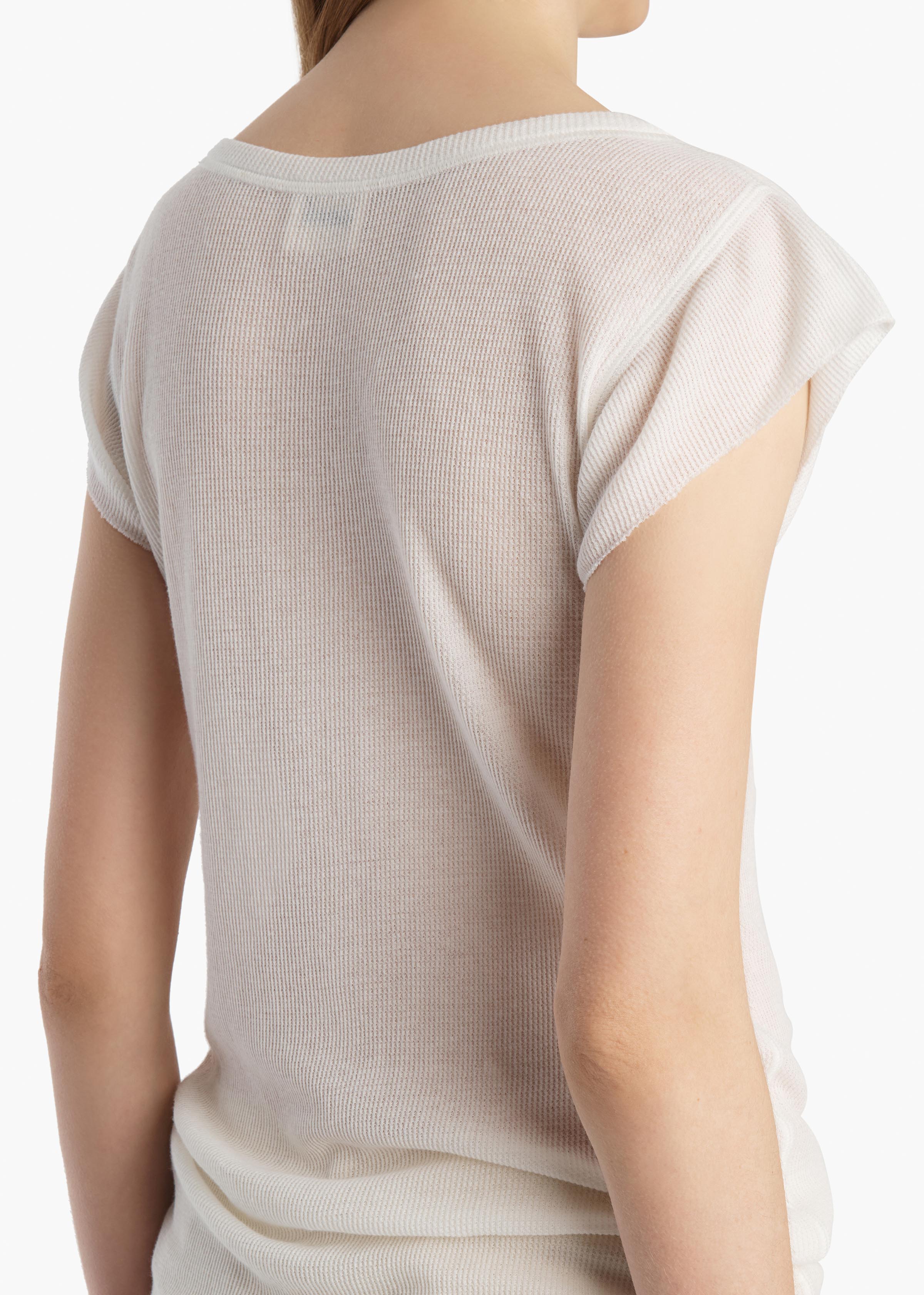 Angel Top in Chalk Cashmere Jersey