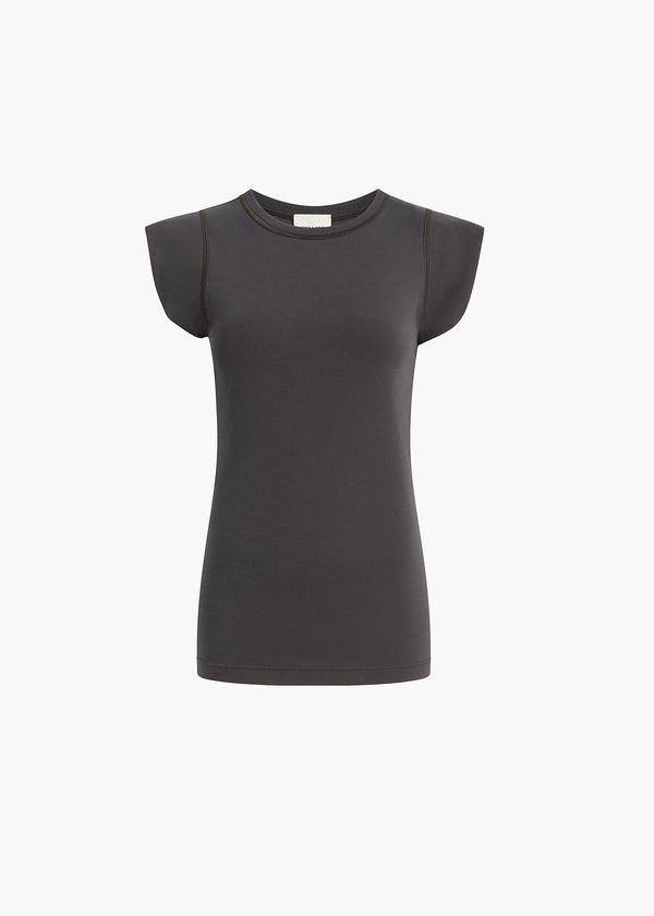 ANGEL TOP DARK UMBER COTTON RIB 182751021 748 GHOST