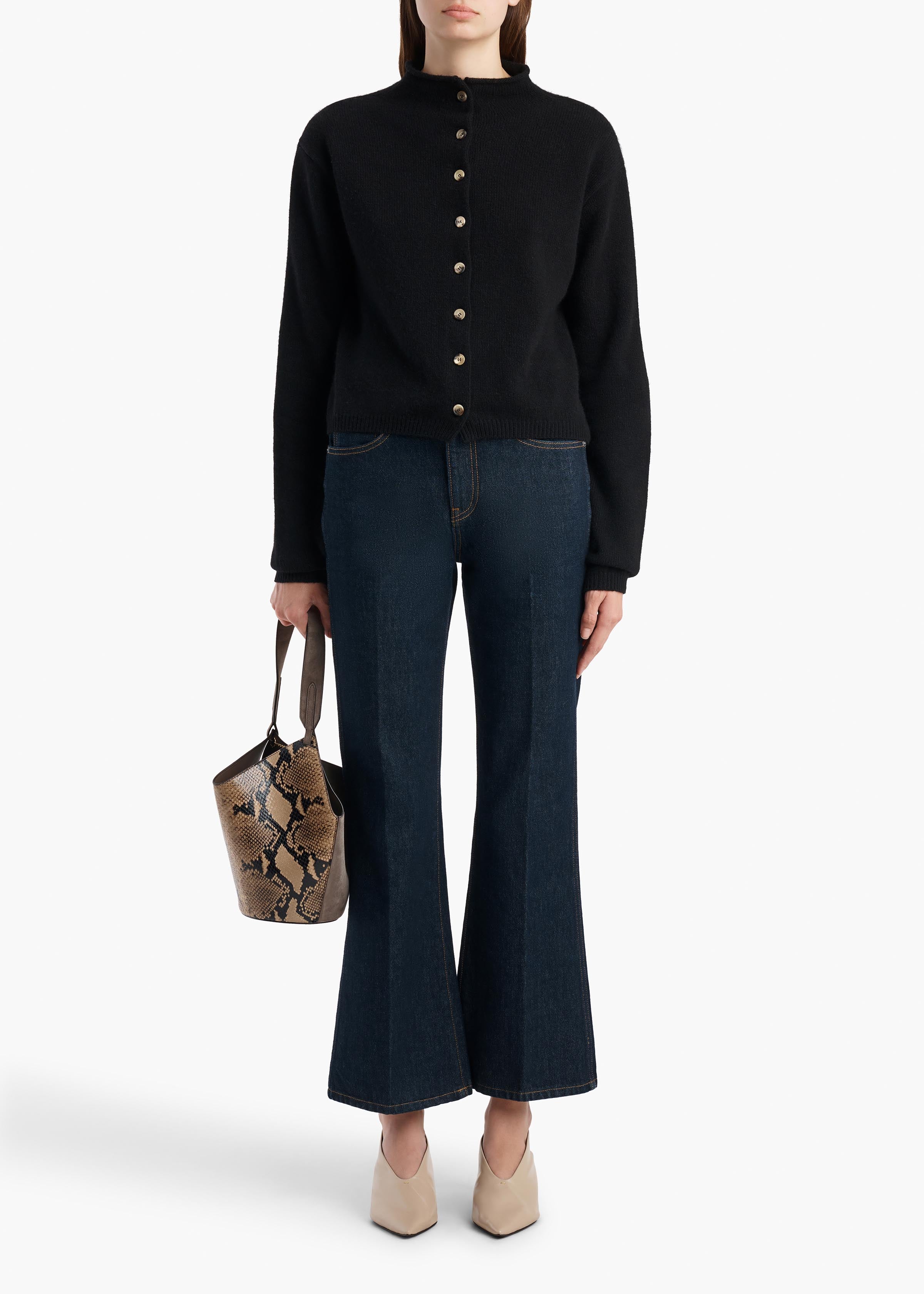 KHAITE  - Annora Cardigan in Midnight Navy