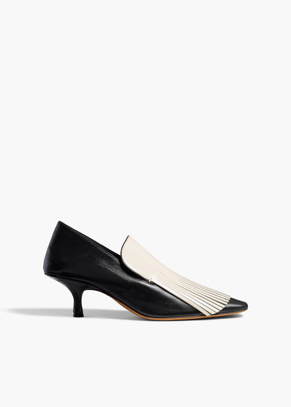 ANOUK FRINGE LOAFER 55 BLACK WHITE F2067 1108 202 A
