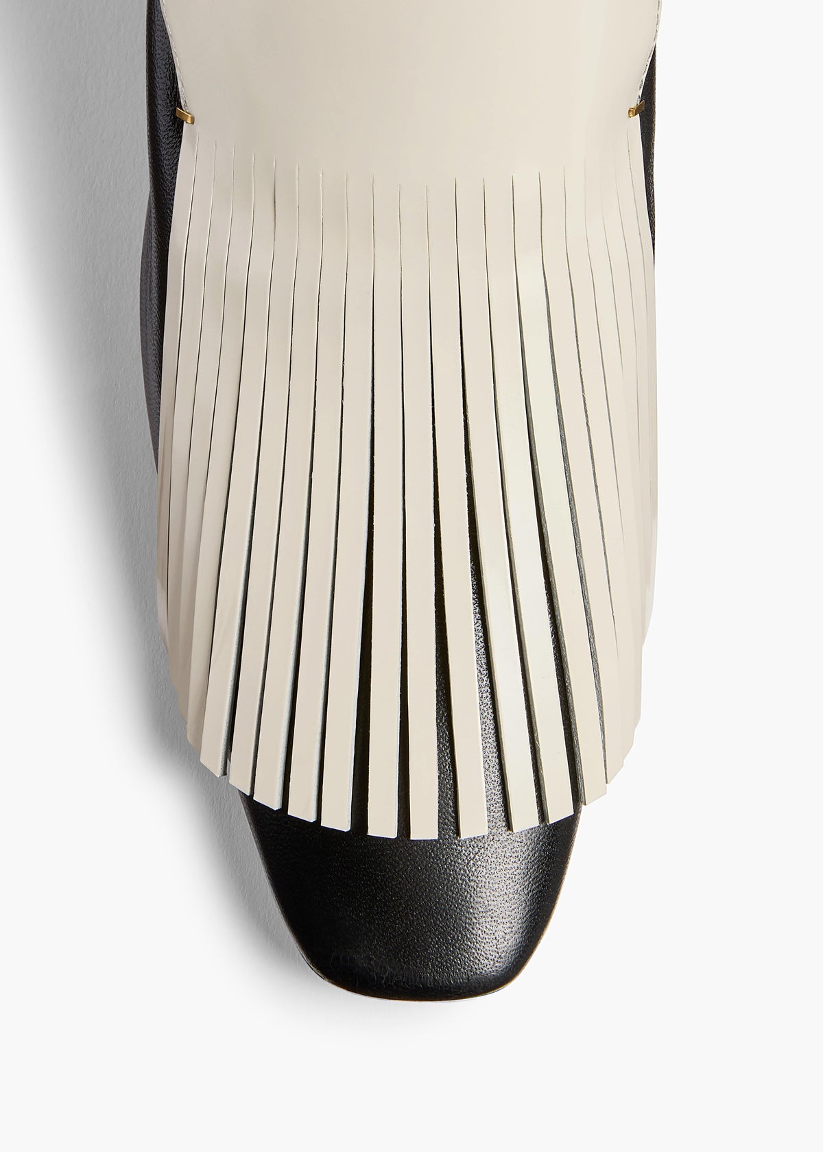 ANOUK FRINGE LOAFER 55 BLACK WHITE F2067 1108 202 C