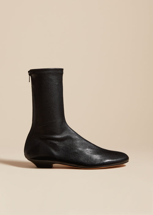 The Apollo Ankle Boot in Black Leather