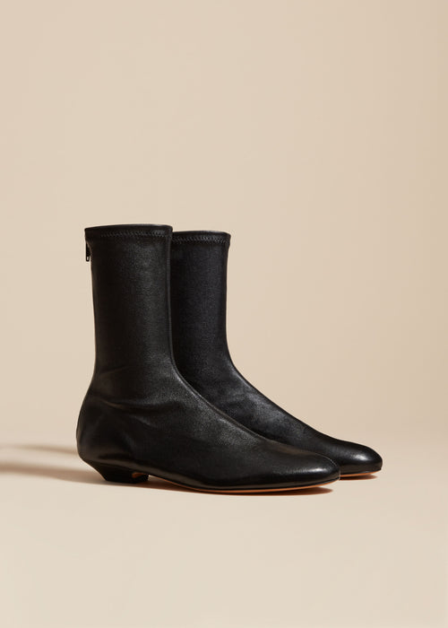 The Apollo Ankle Boot in Black Leather