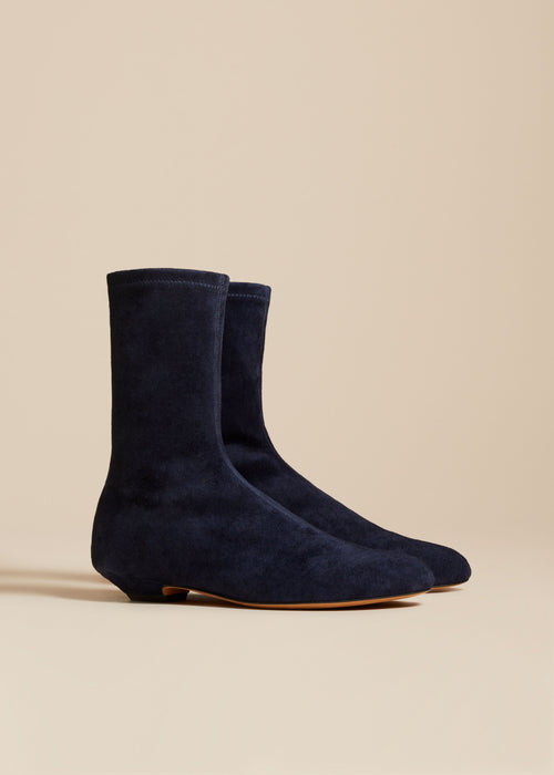 The Apollo Ankle Boot in Midnight Suede