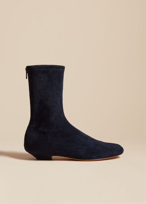 The Apollo Ankle Boot in Midnight Suede