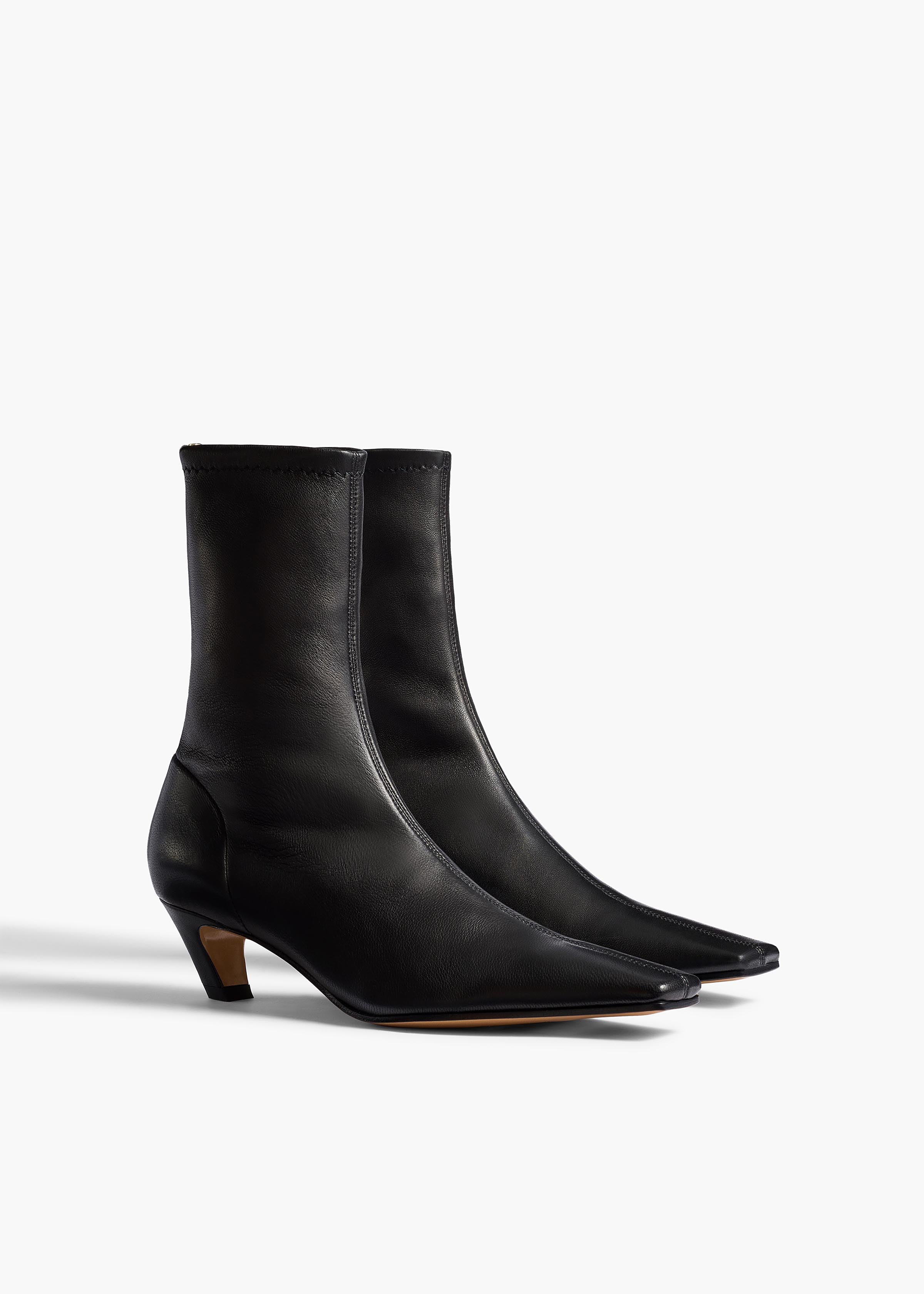 Arizona Stretch Ankle Boot in Black Nappa Leather
