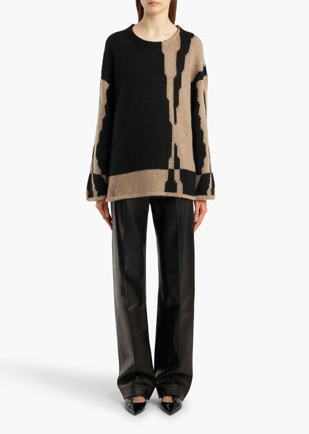 ARTUR SWEATER BLACK CREAM 18432671 213 A STYLED