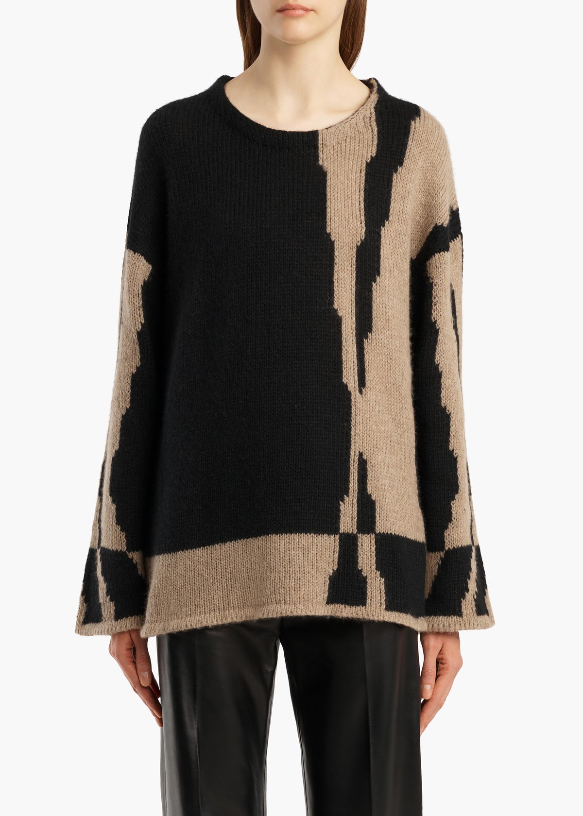 ARTUR SWEATER BLACK CREAM 18432671 213 B