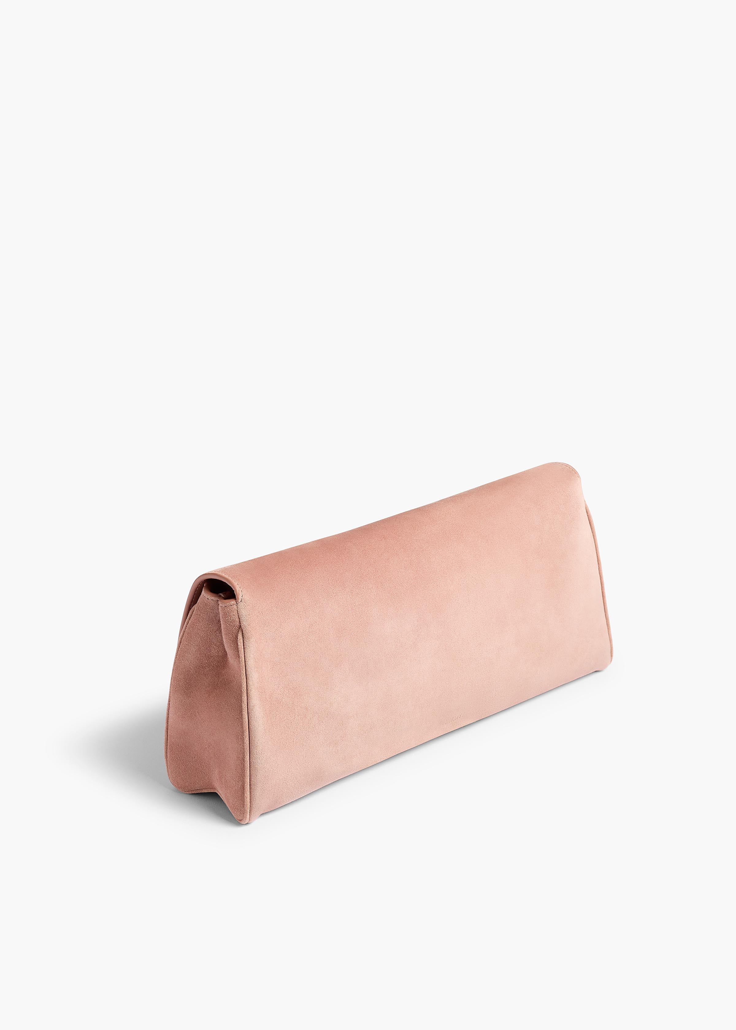 Audrey Clutch in Dusty Pink Suede
