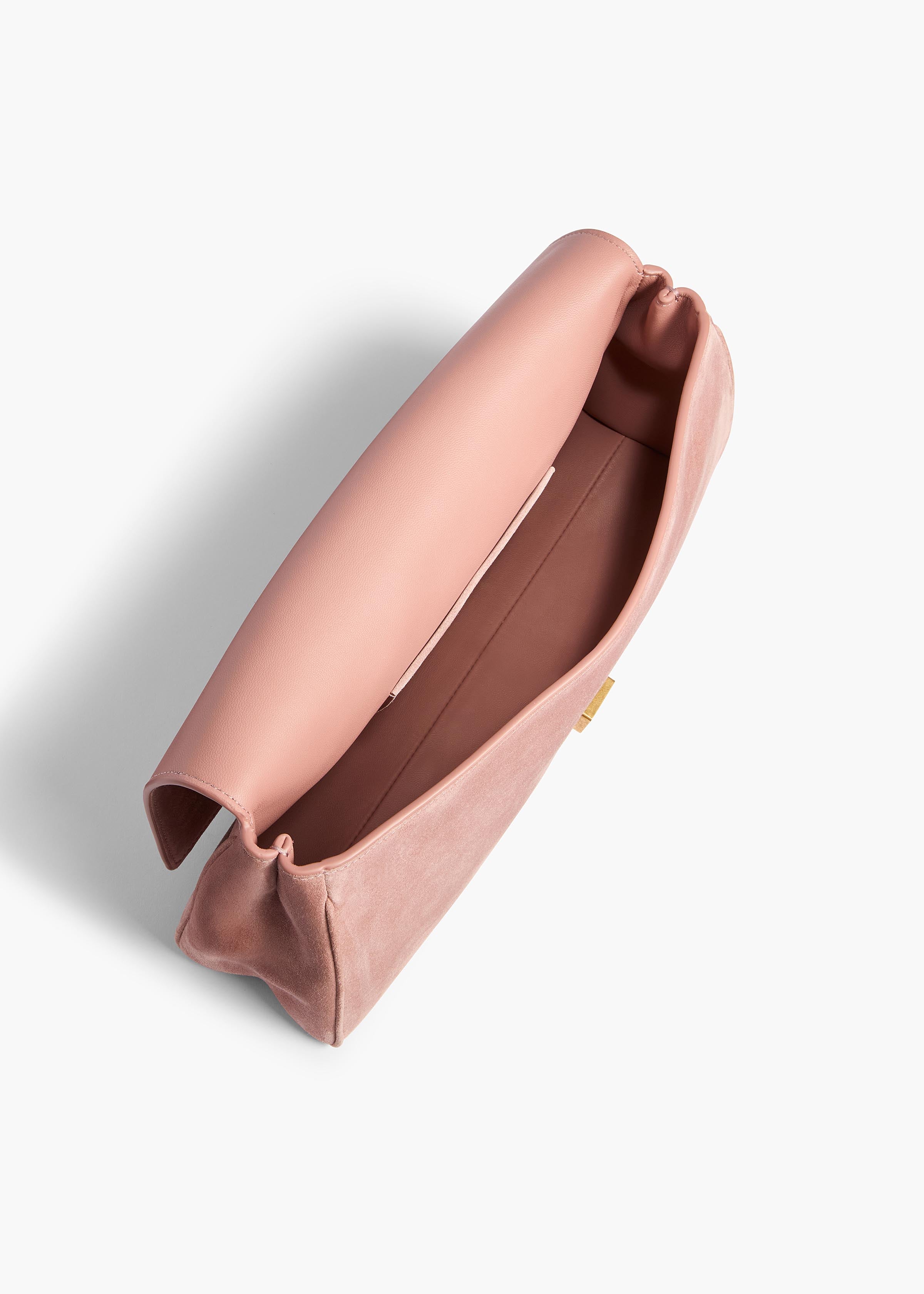 Audrey Clutch in Dusty Pink Suede