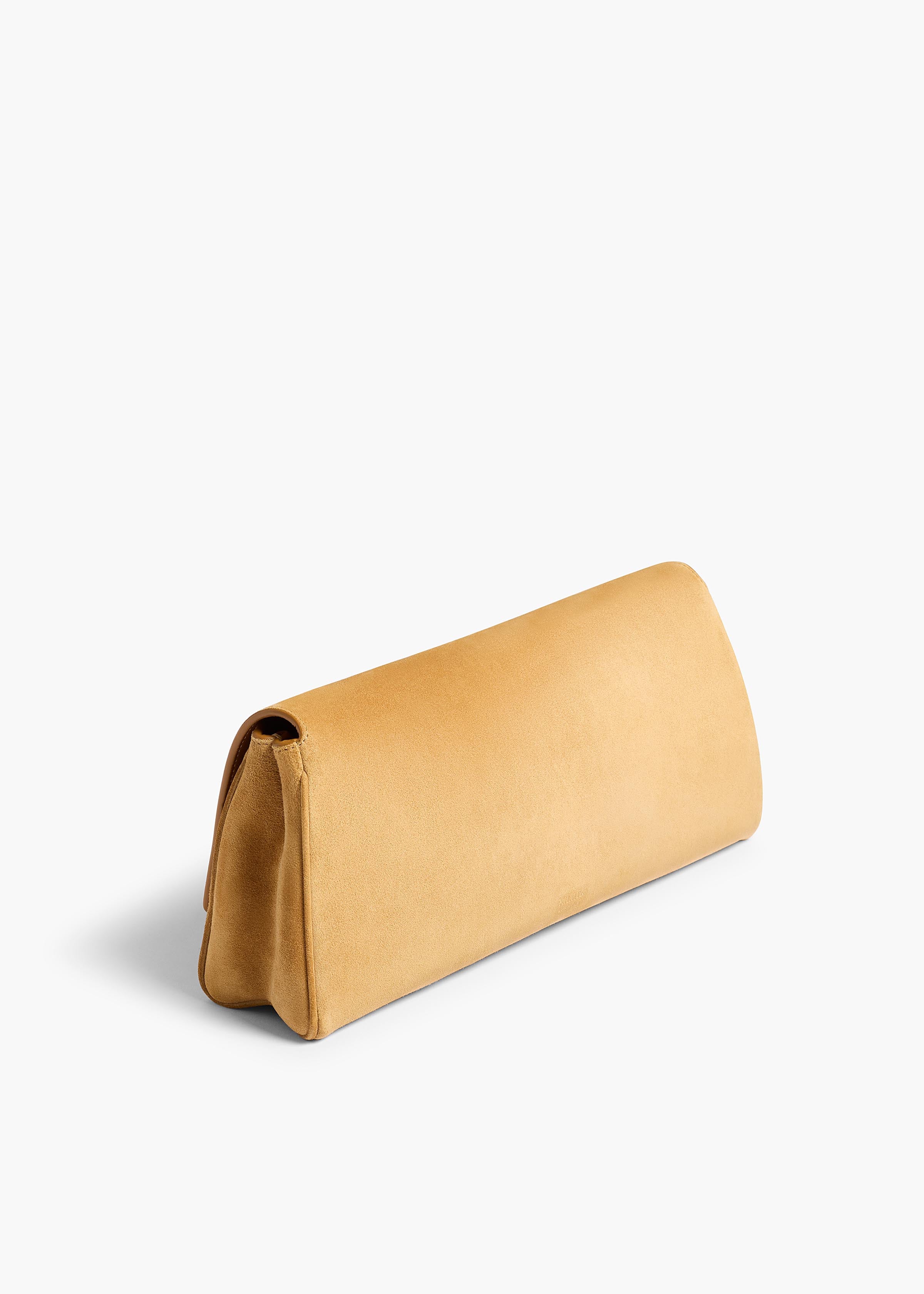 Audrey Clutch in Goldenrod Suede