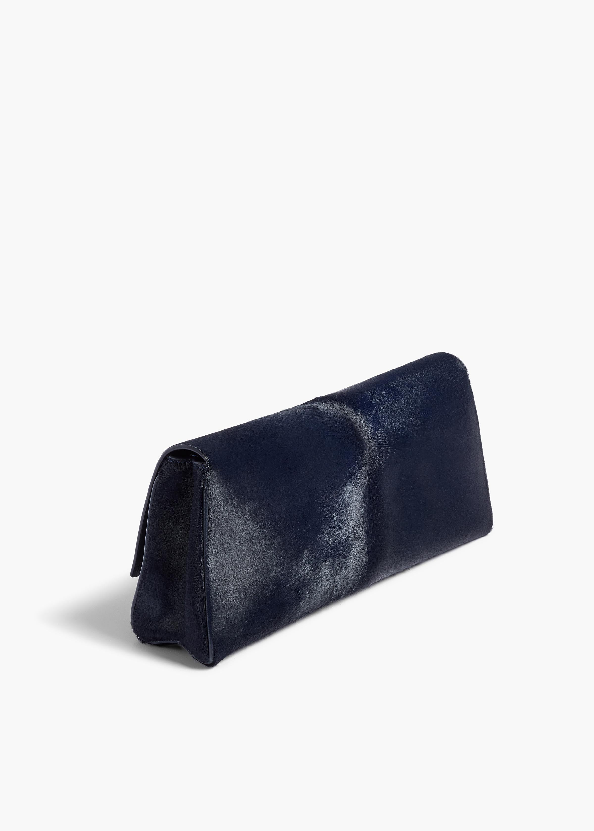 Audrey Clutch in Midnight Haircalf