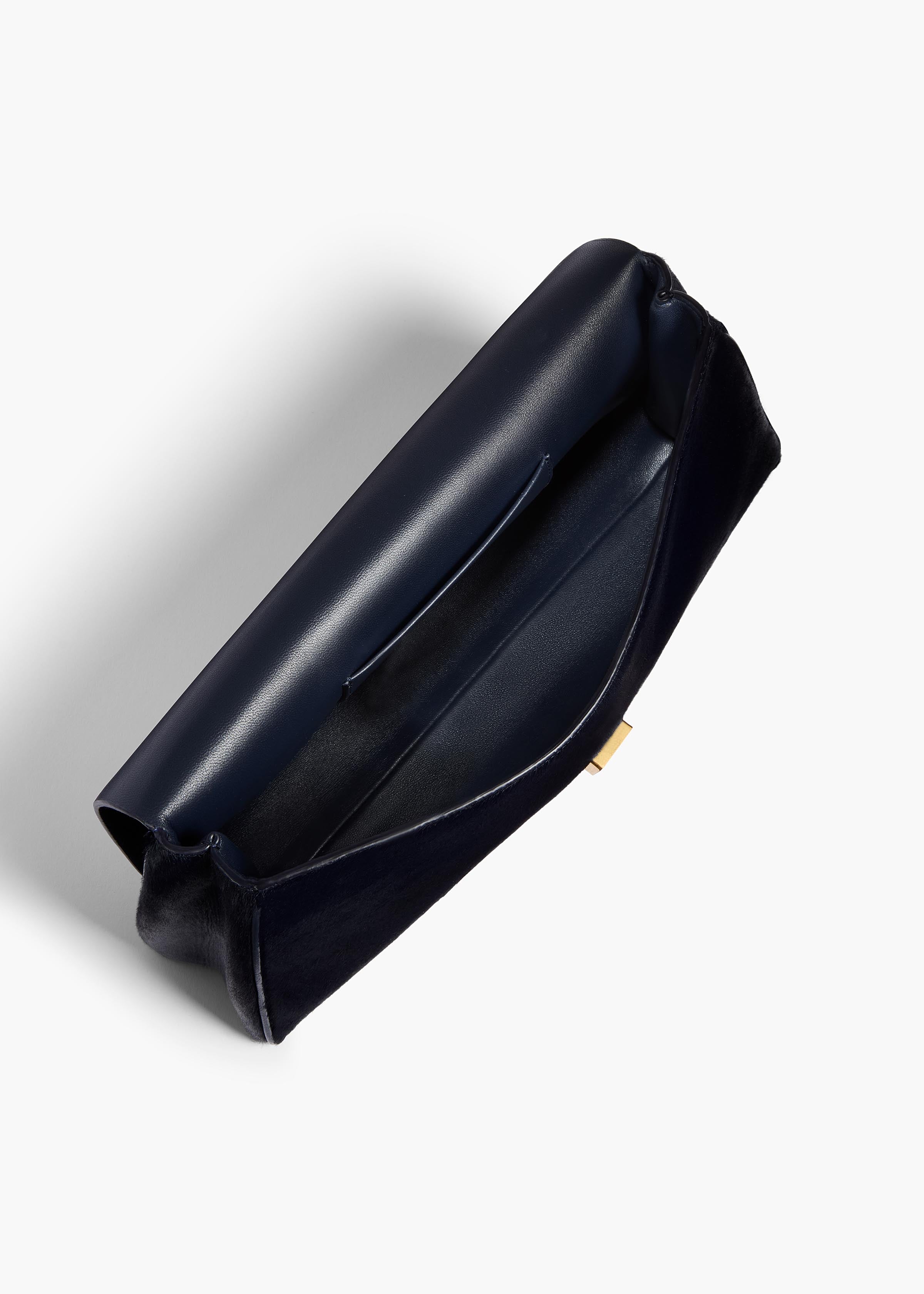 Audrey Clutch in Midnight Haircalf