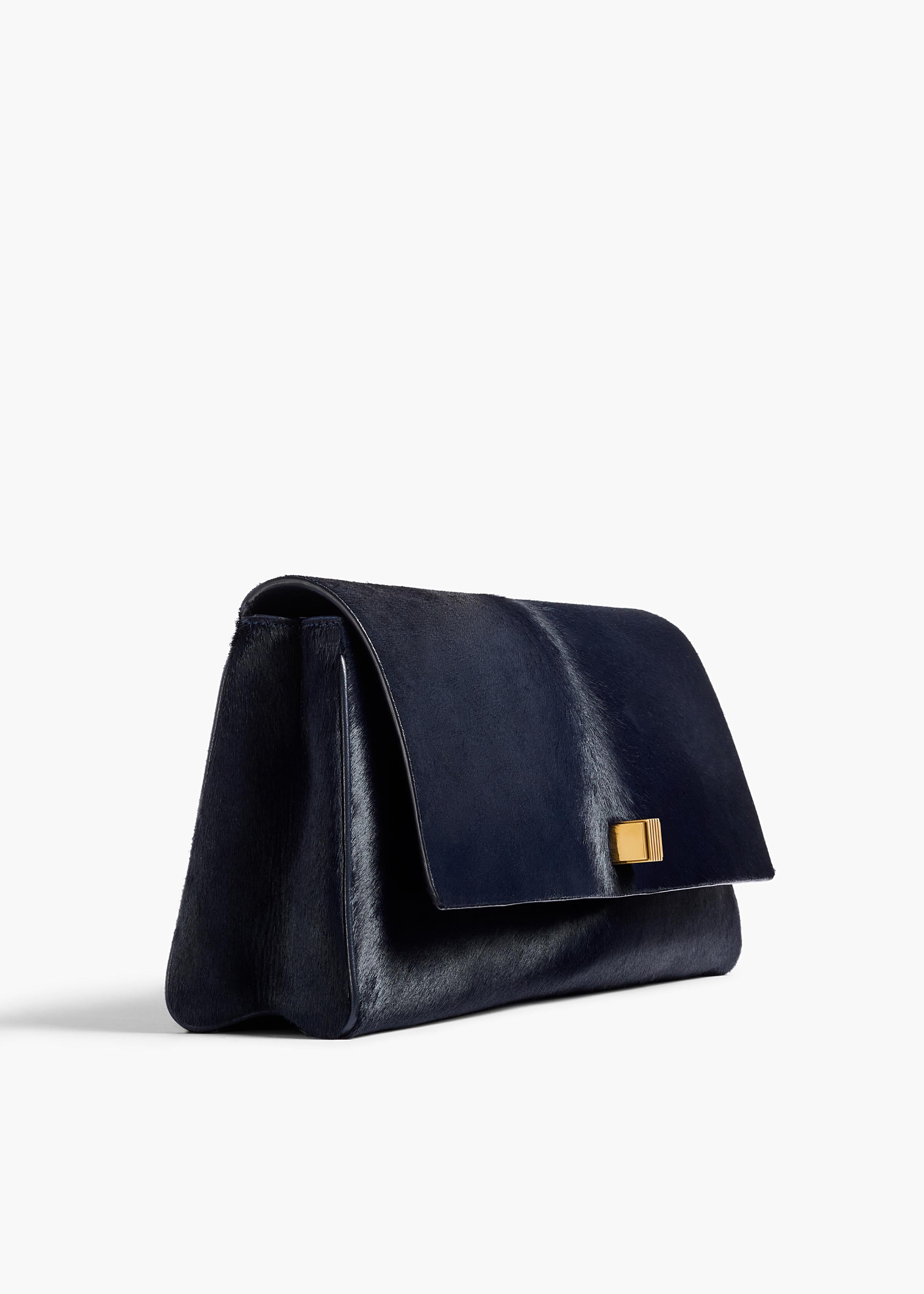 Audrey Clutch in Midnight Haircalf