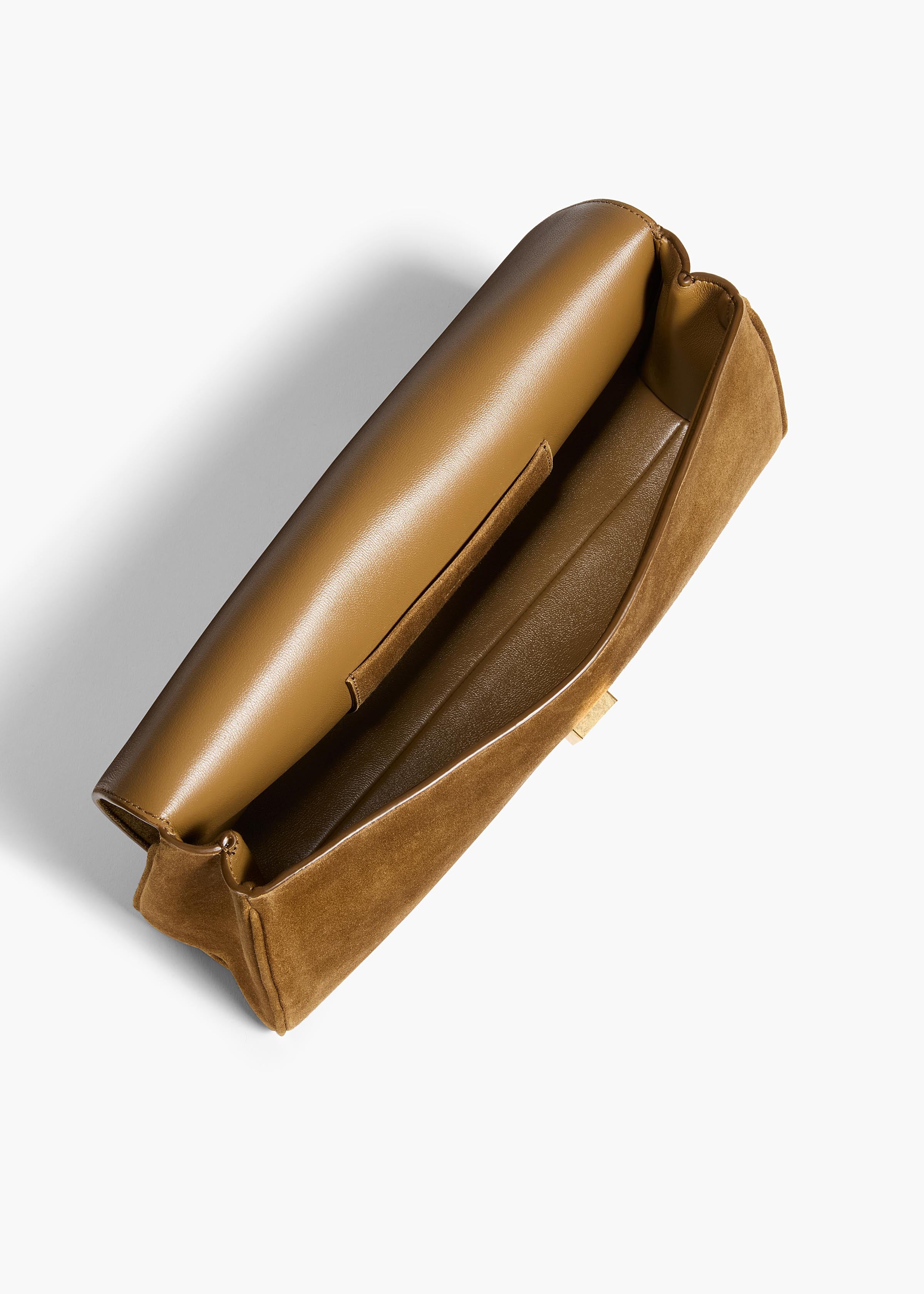 Audrey Clutch in Mud Suede – KHAITE