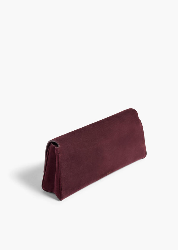 Audrey Clutch in Rouge Noir Suede