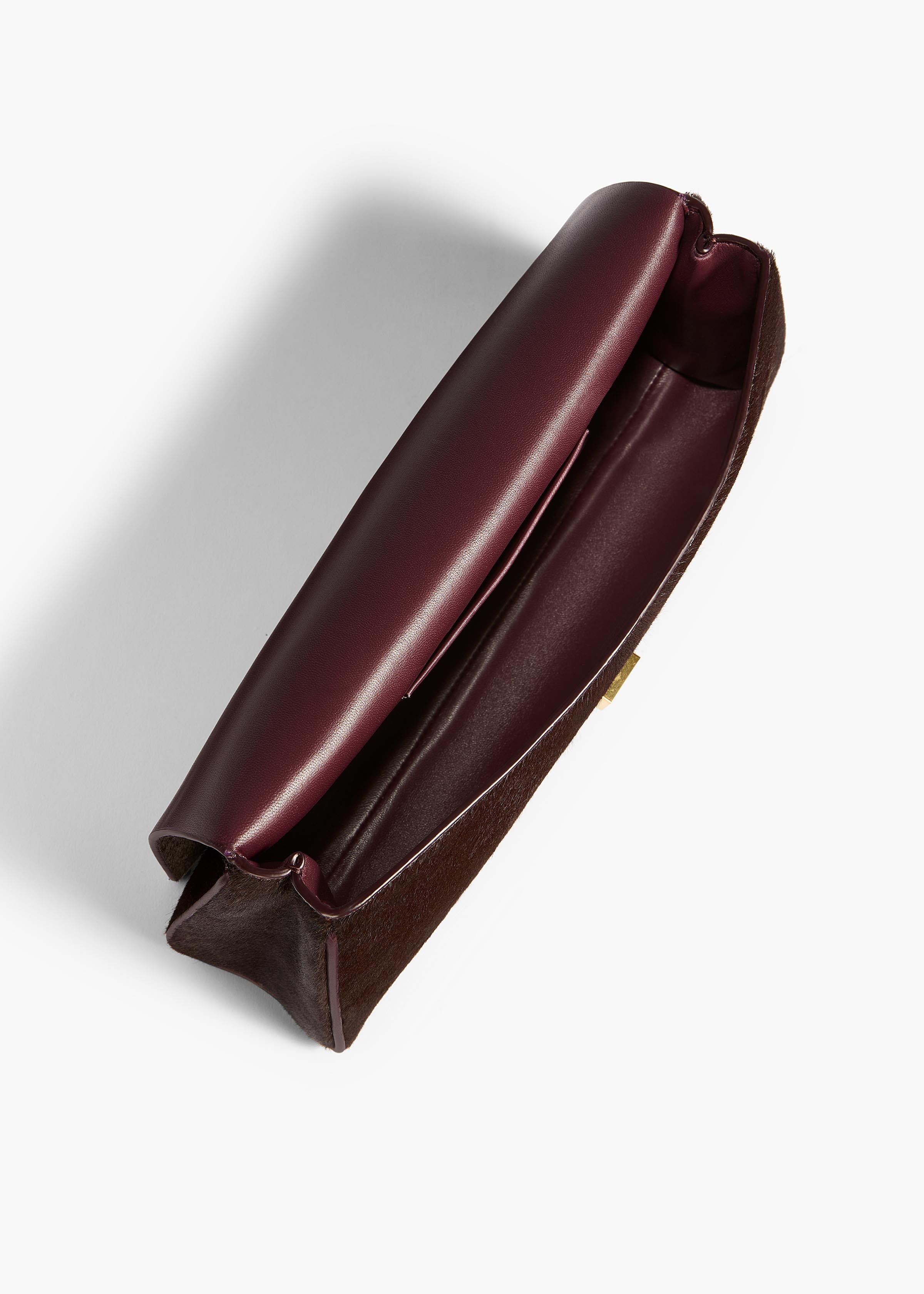 Audrey Clutch in Rouge Noir Haircalf