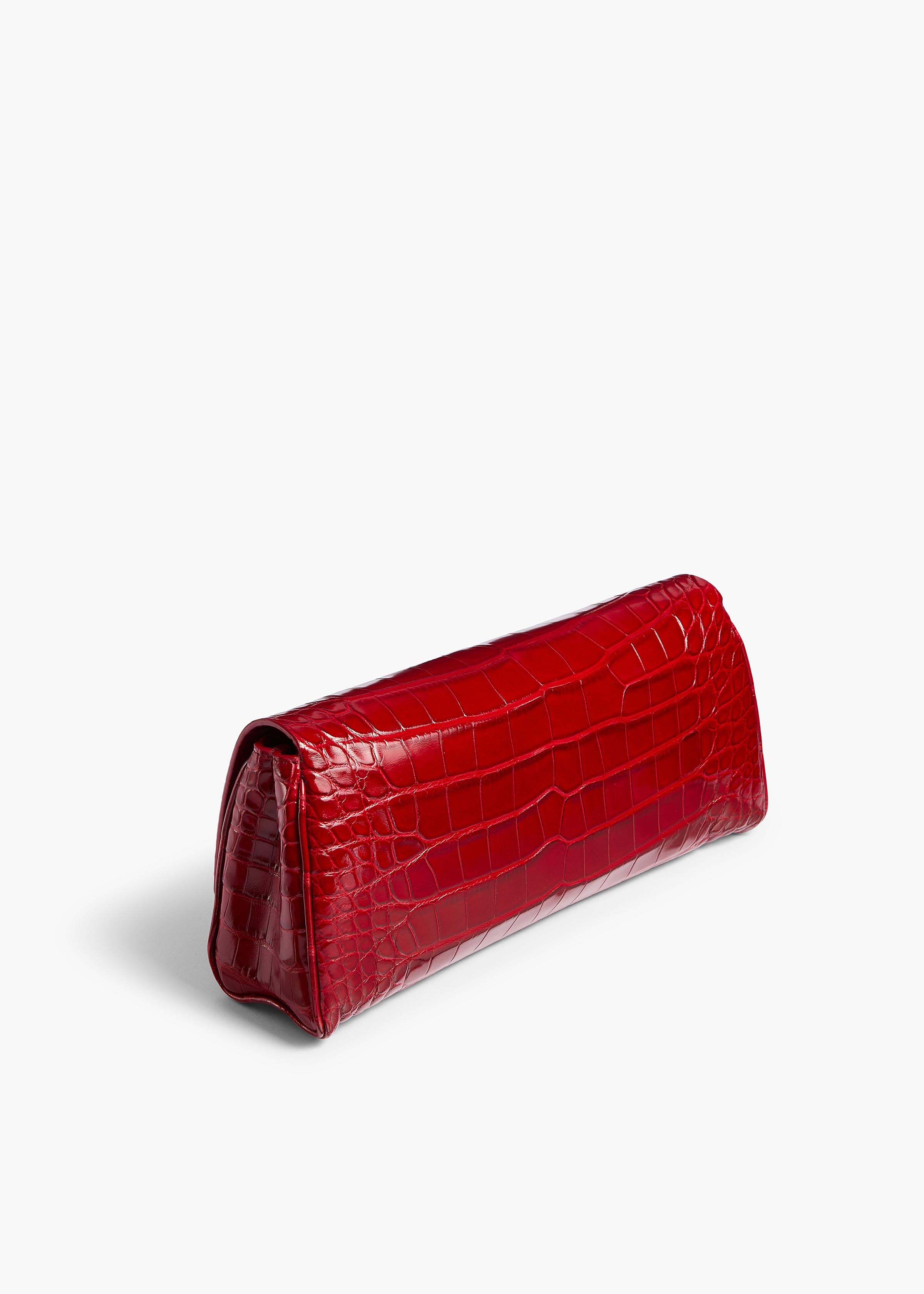 Audrey Clutch in Ruby Alligator