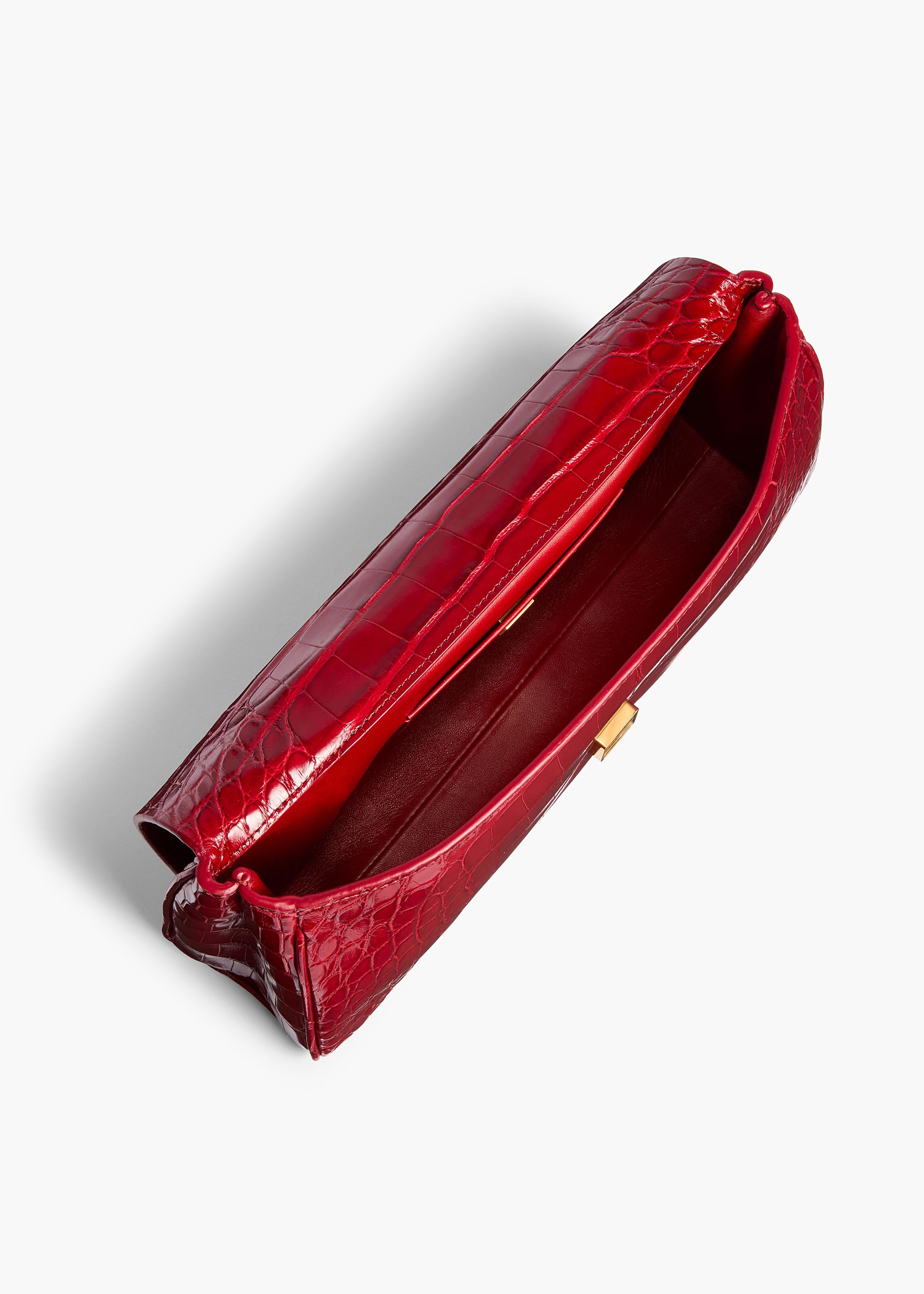 Audrey Clutch in Ruby Alligator