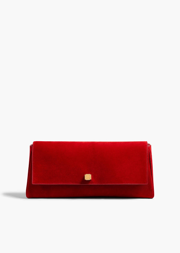 Audrey Clutch in Rebel Suede FRONT VIEW