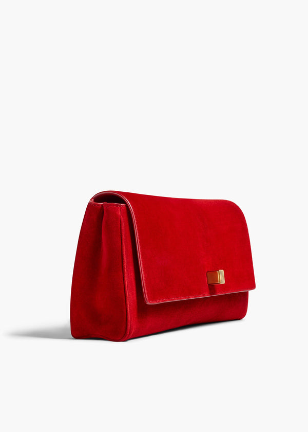 Audrey Clutch in Rebel Suede SIDE VIEW