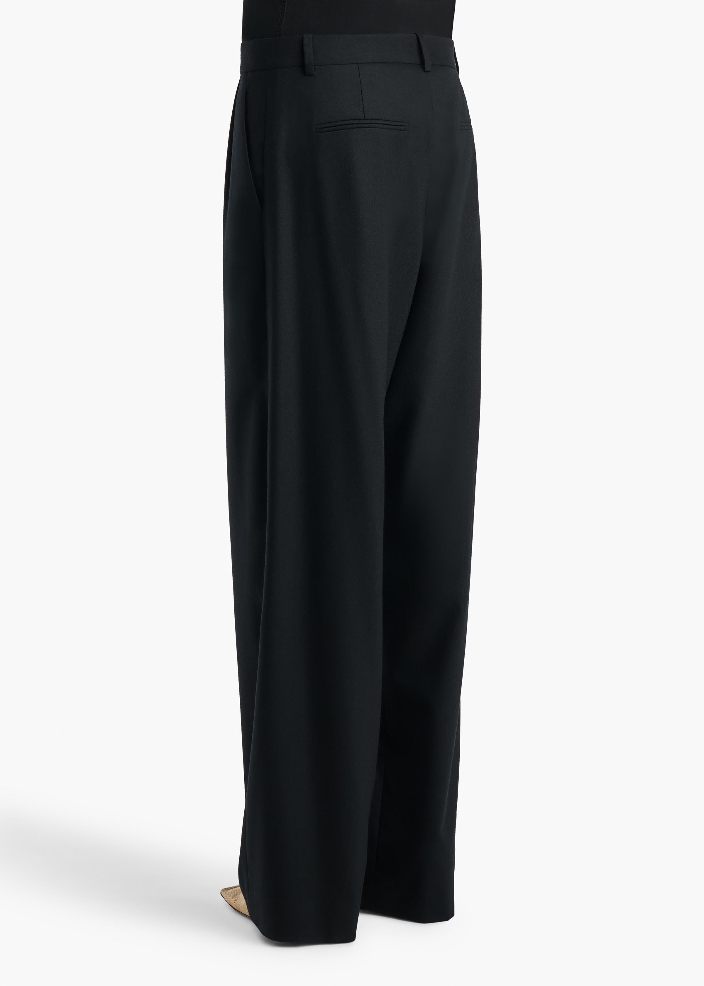 August Pant in Black Wool