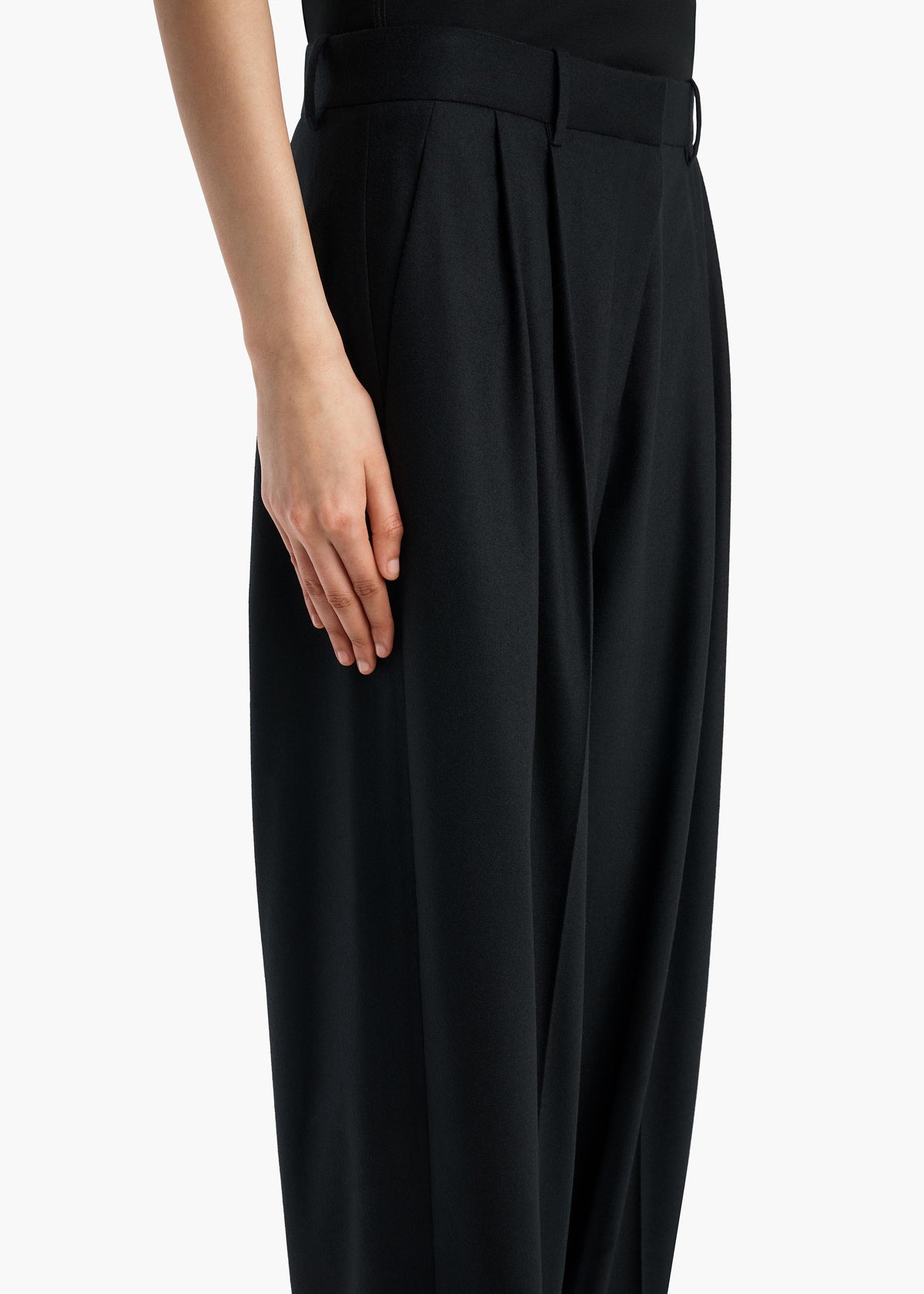 KHAITE  - August Pant in Black Wool
