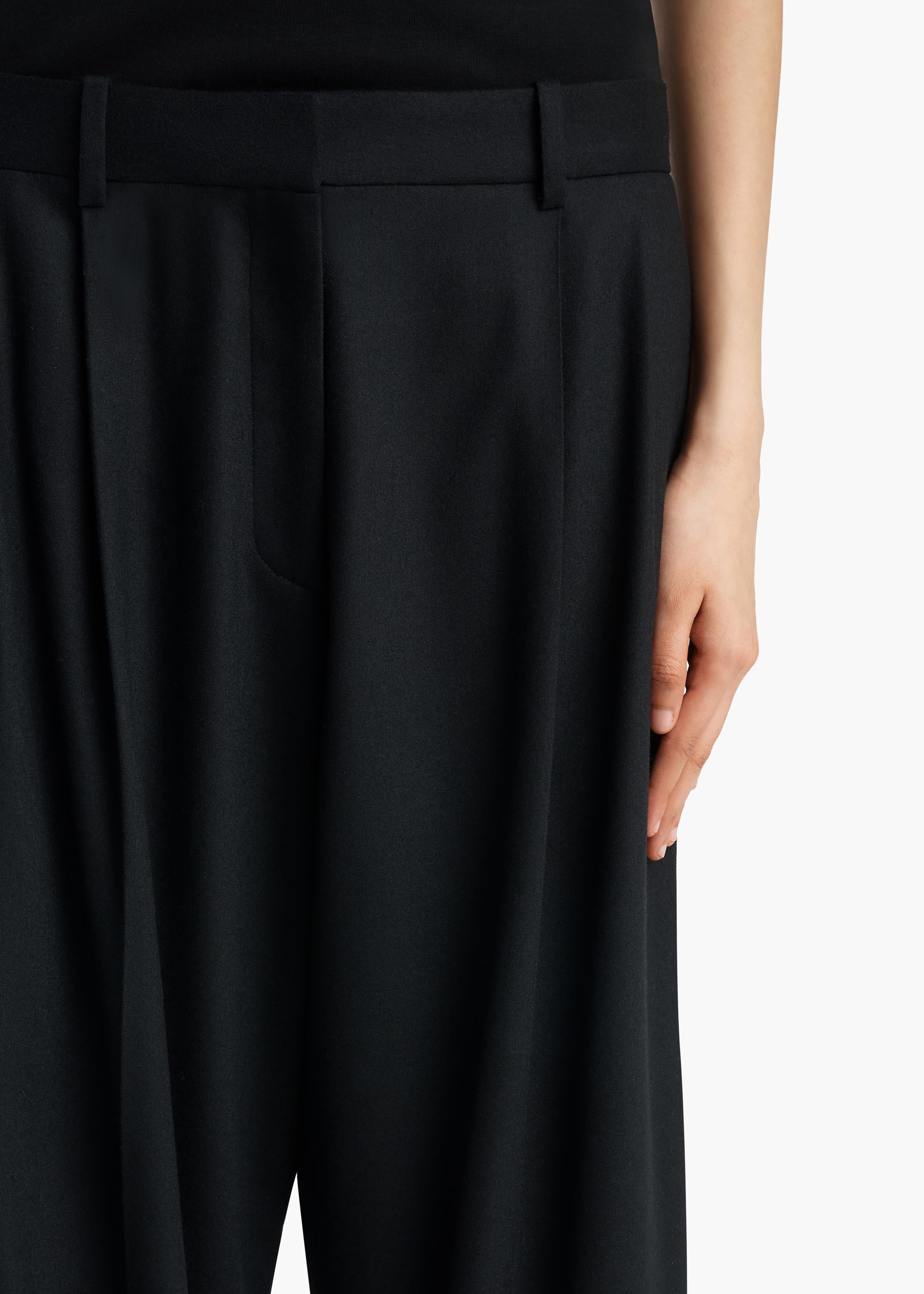 KHAITE  - August Pant in Black Wool