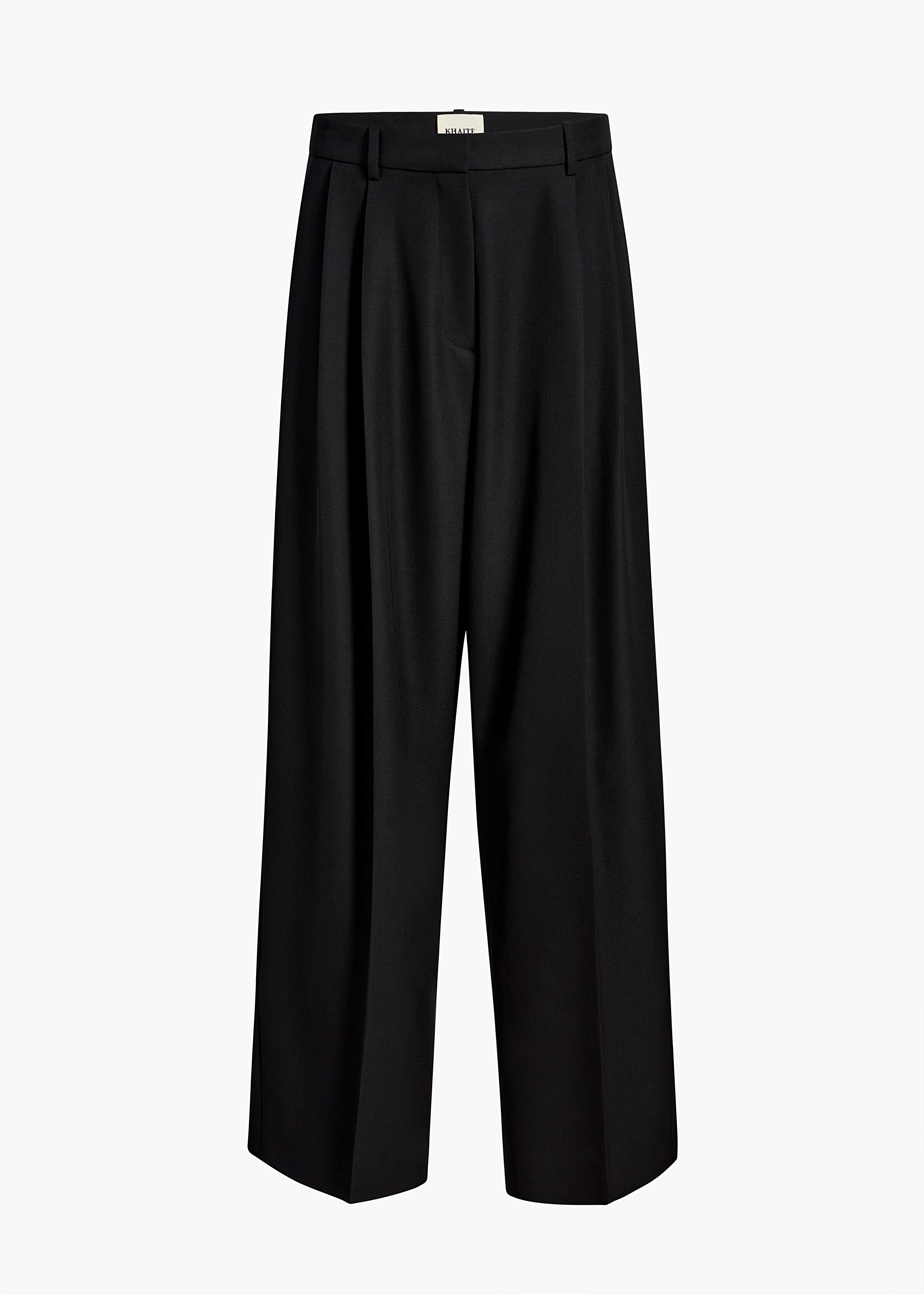 KHAITE  - August Pant in Black Wool