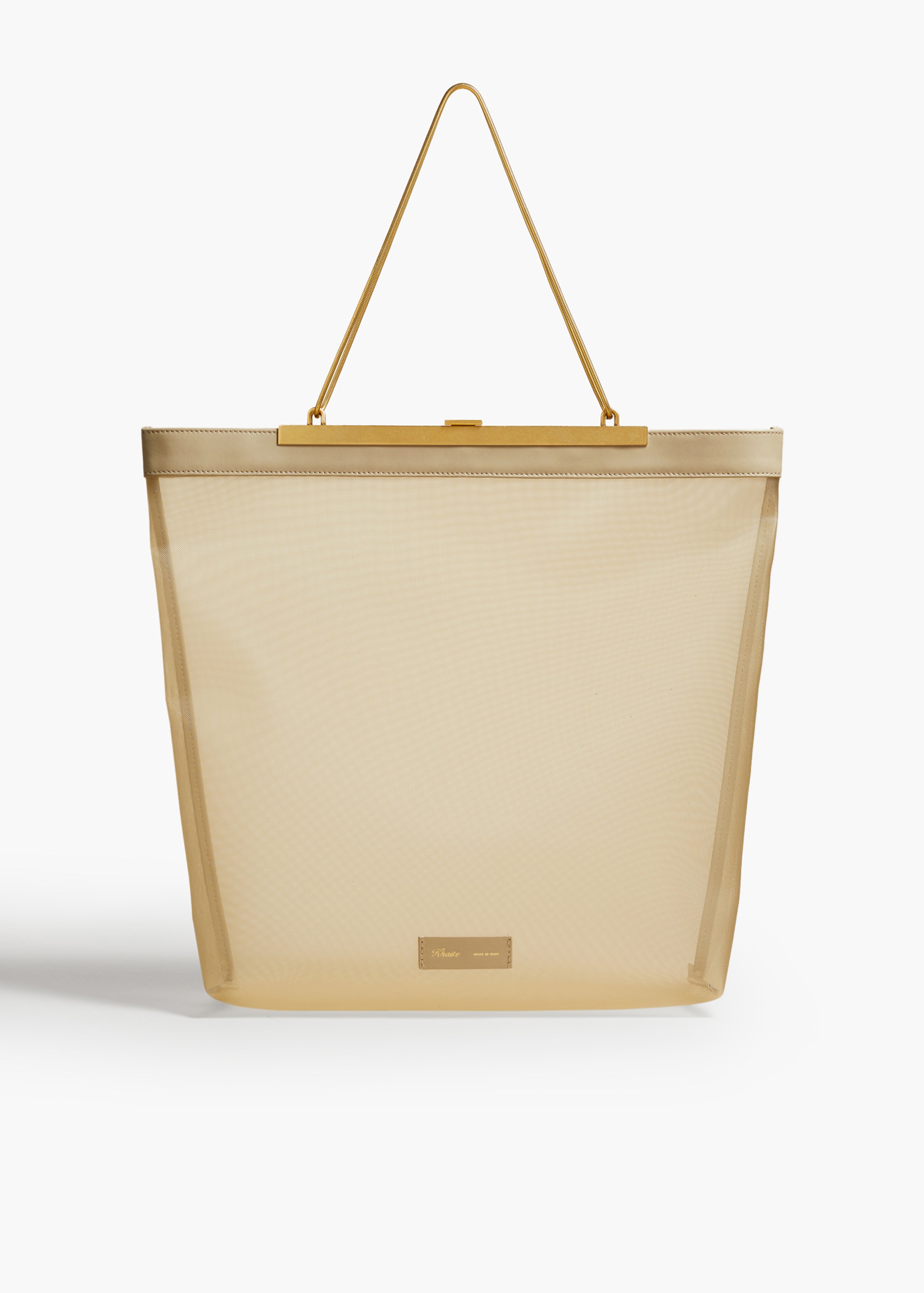 KHAITE LLC - Augusta Chain Tote in Beige Mesh