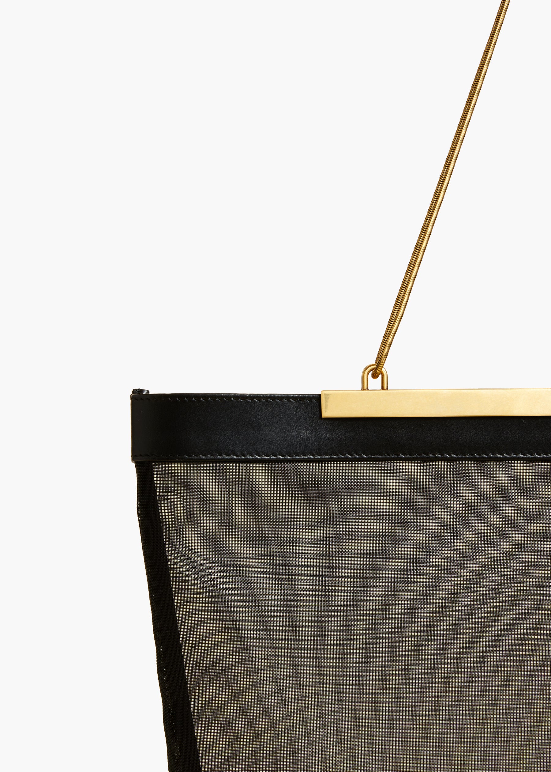 KHAITE LLC - Augusta Chain Tote in Black Mesh