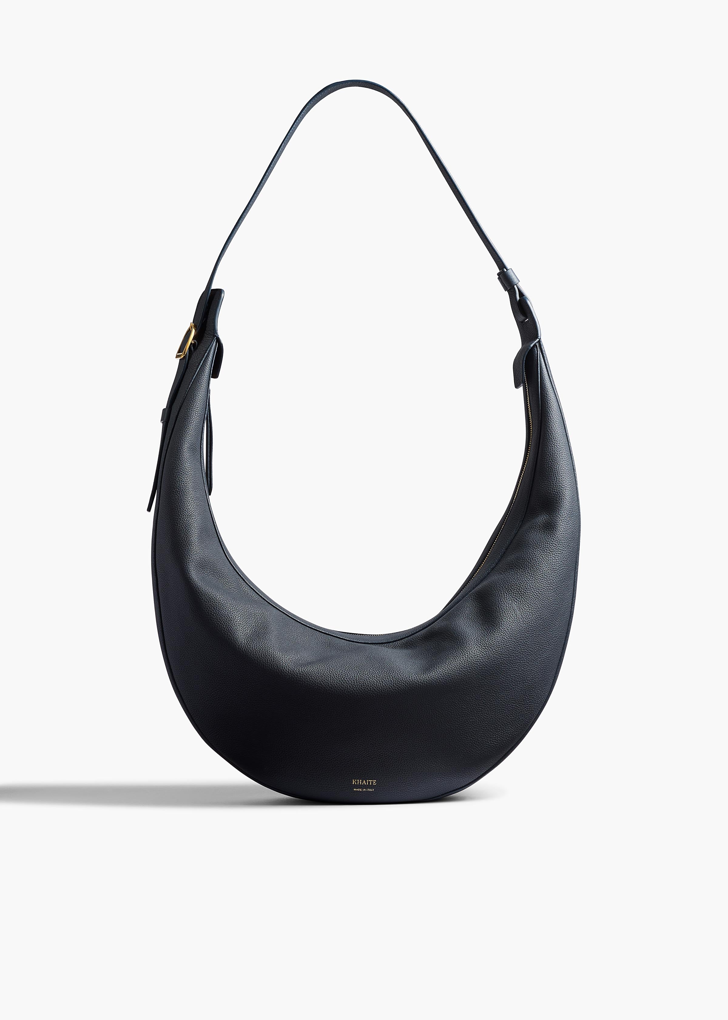 Augustina Hobo in Midnight Pebbled Leather
