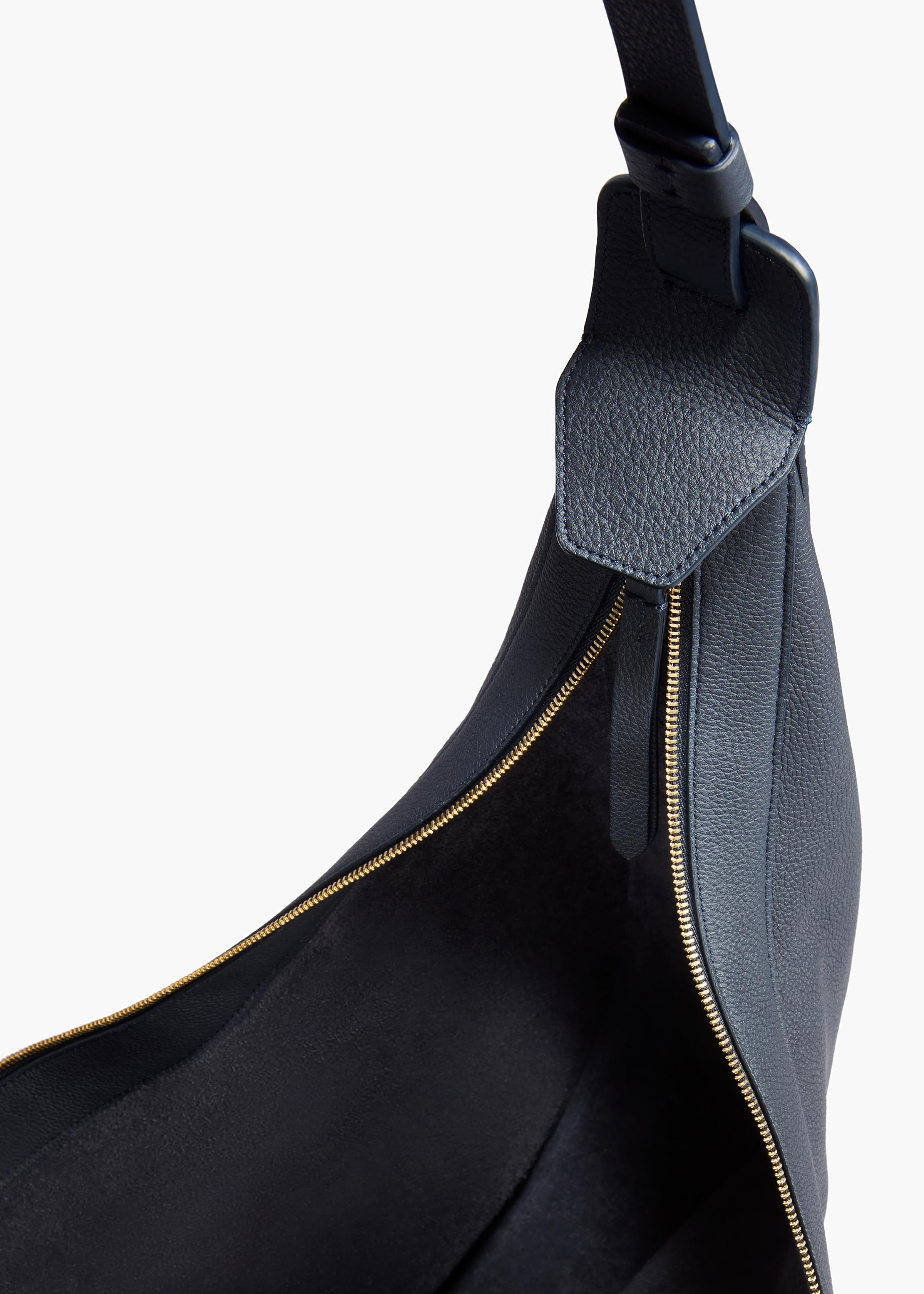 Augustina Hobo in Midnight Pebbled Leather