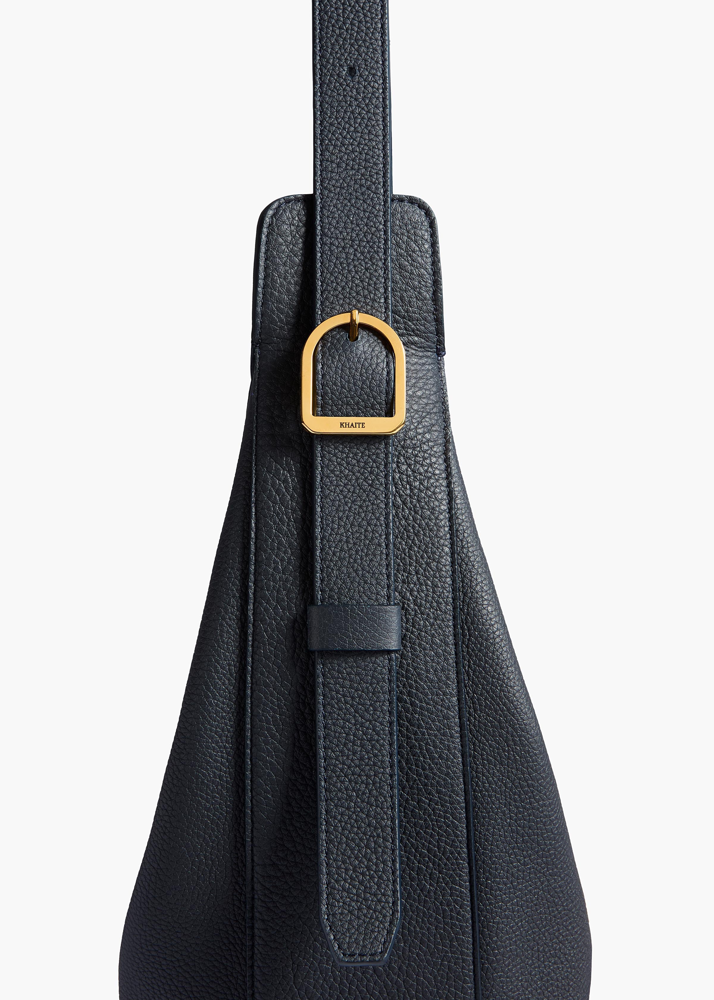 Augustina Hobo in Midnight Pebbled Leather