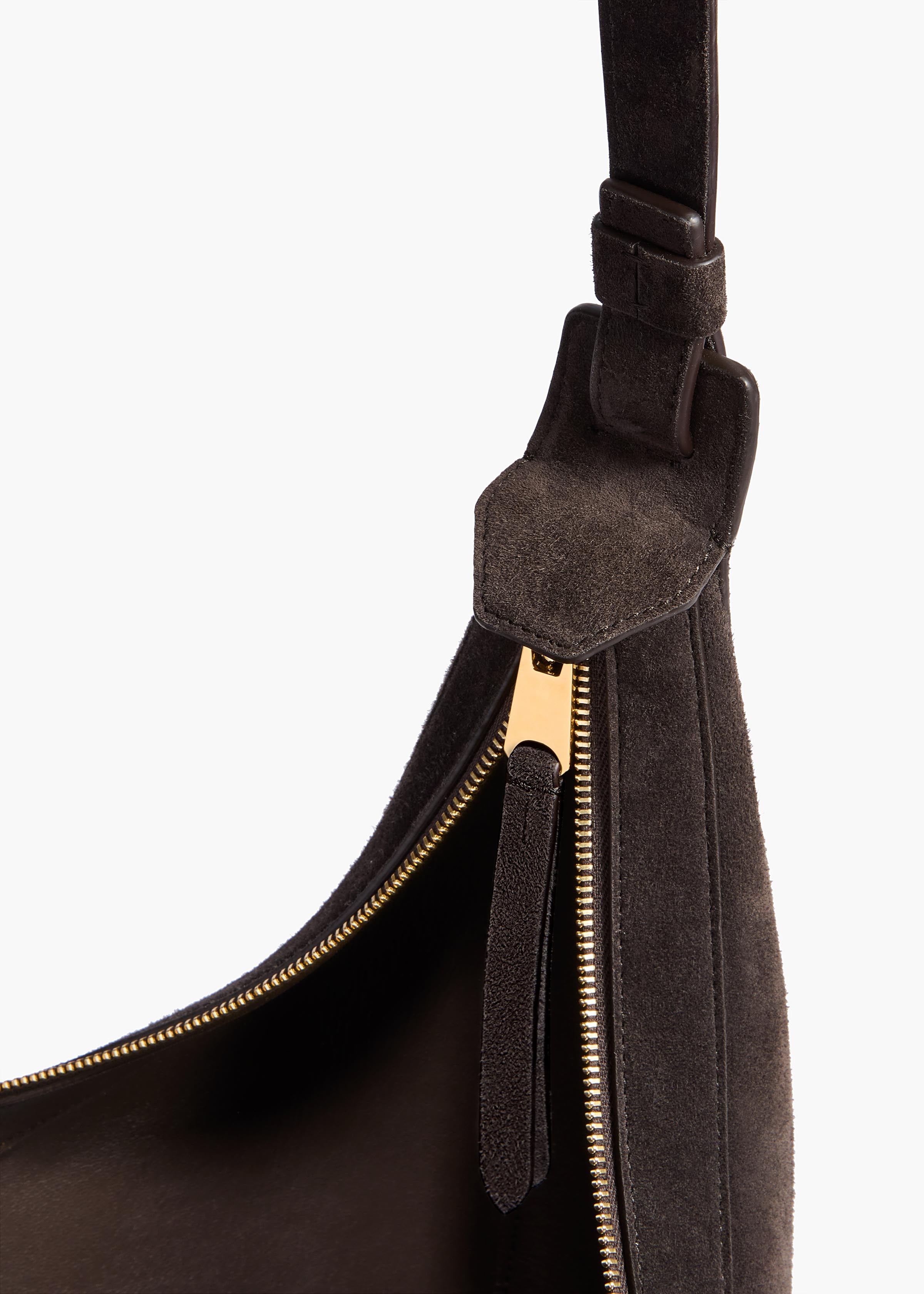 Small Augustina Crossbody Bag in Dark Brown Suede