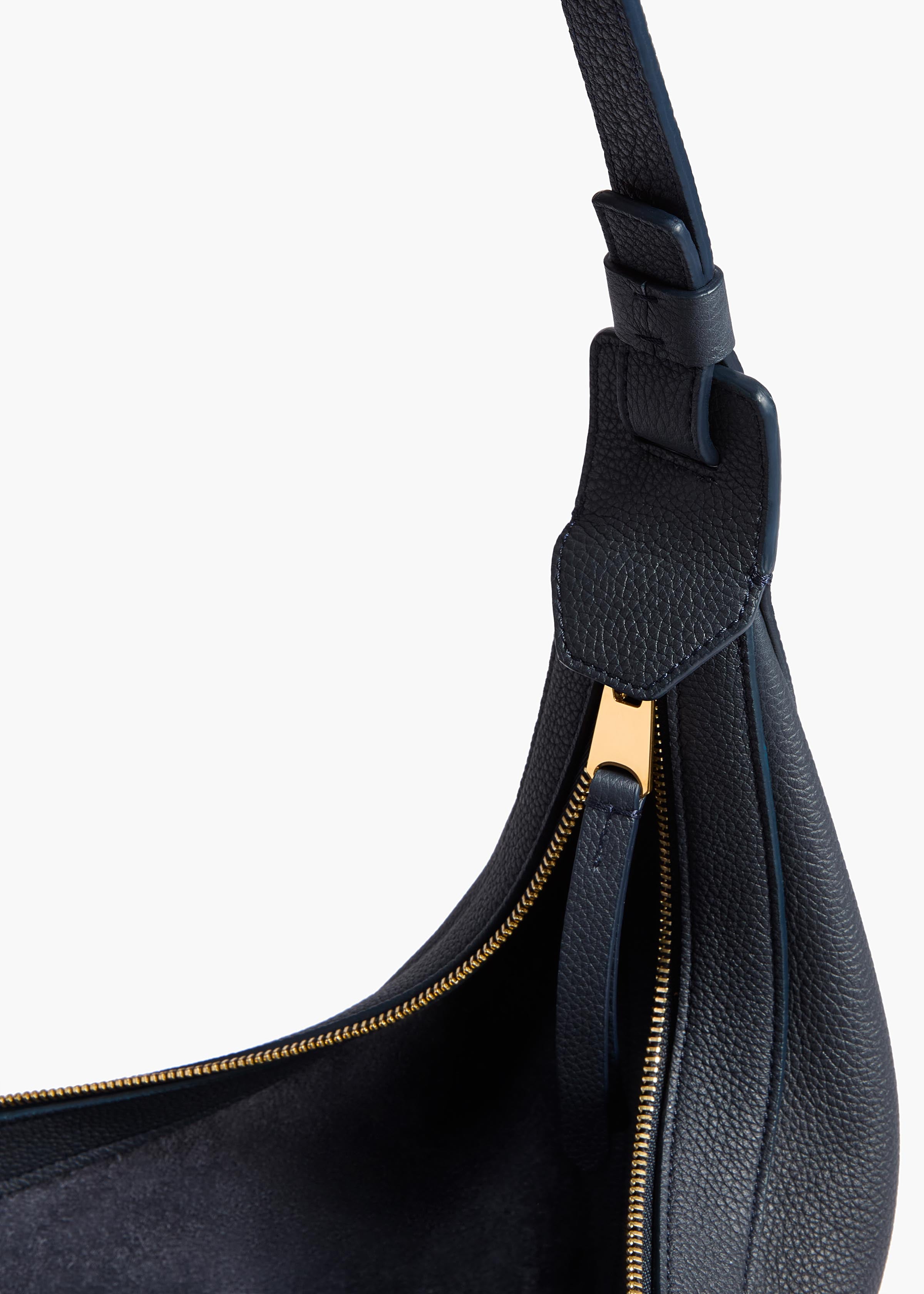 Small Augustina Crossbody Bag in Midnight Pebbled Leather