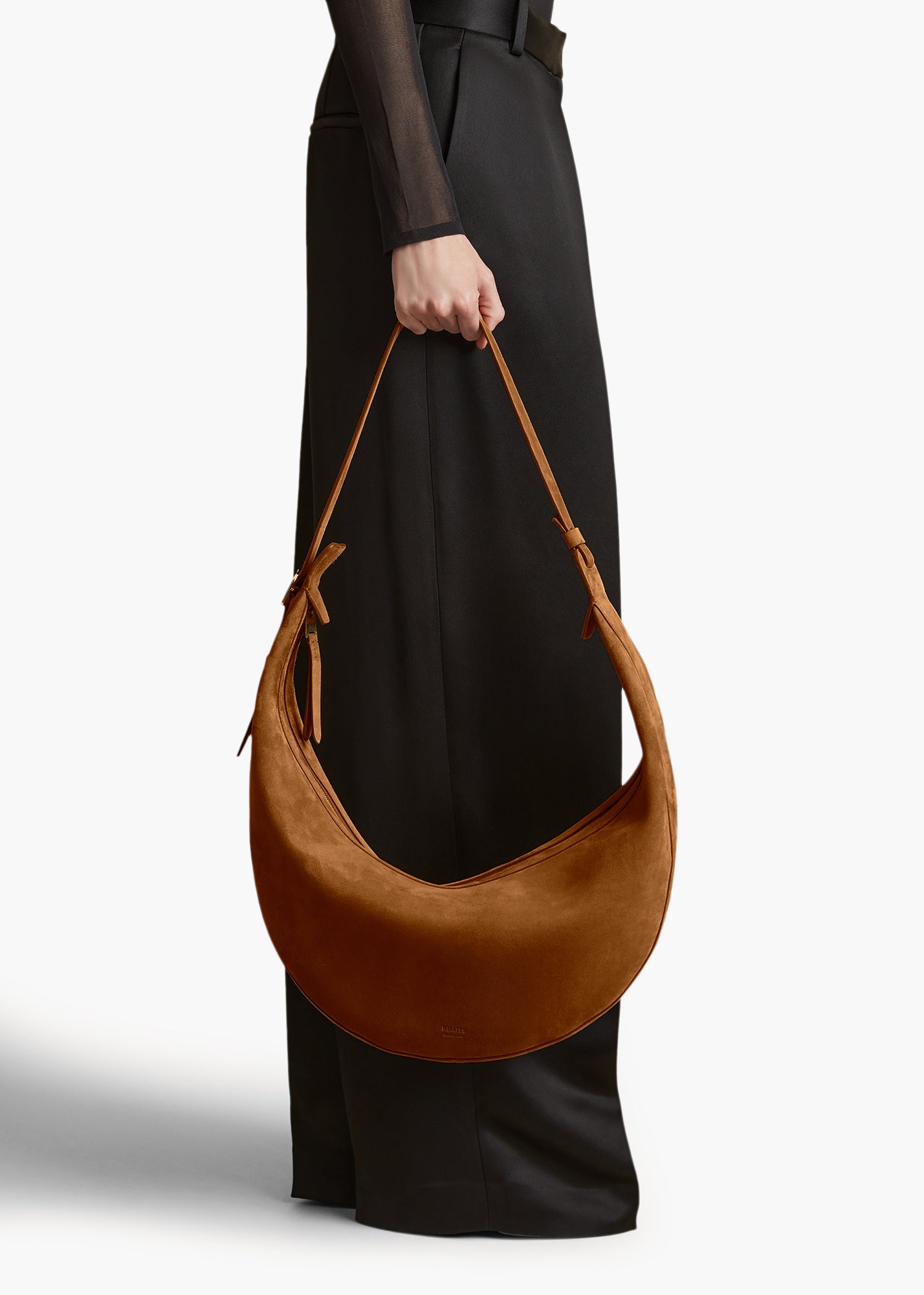 KHAITE - Augustina Hobo in Mud Suede