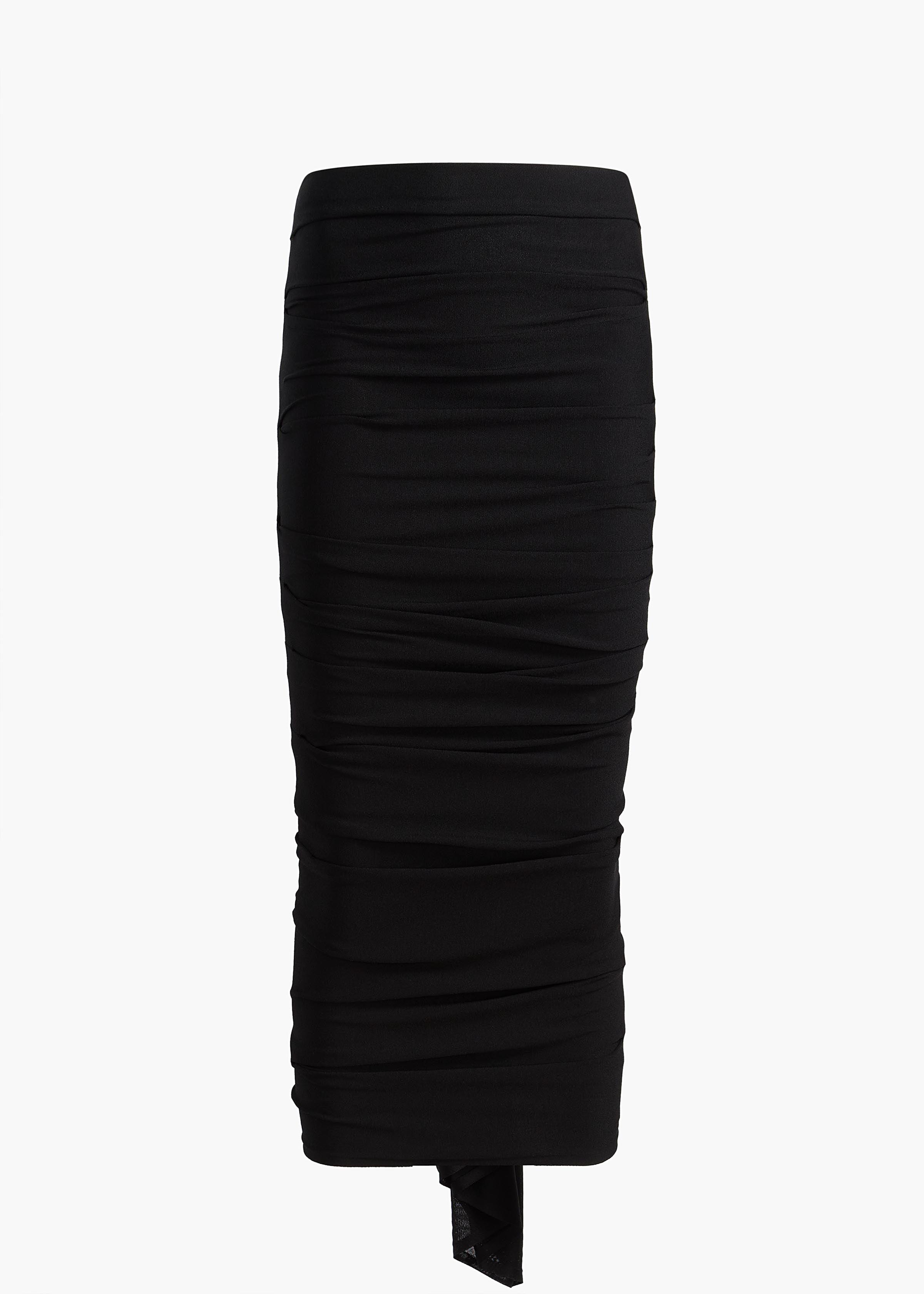 Aura Skirt in Black FLAT VIEW