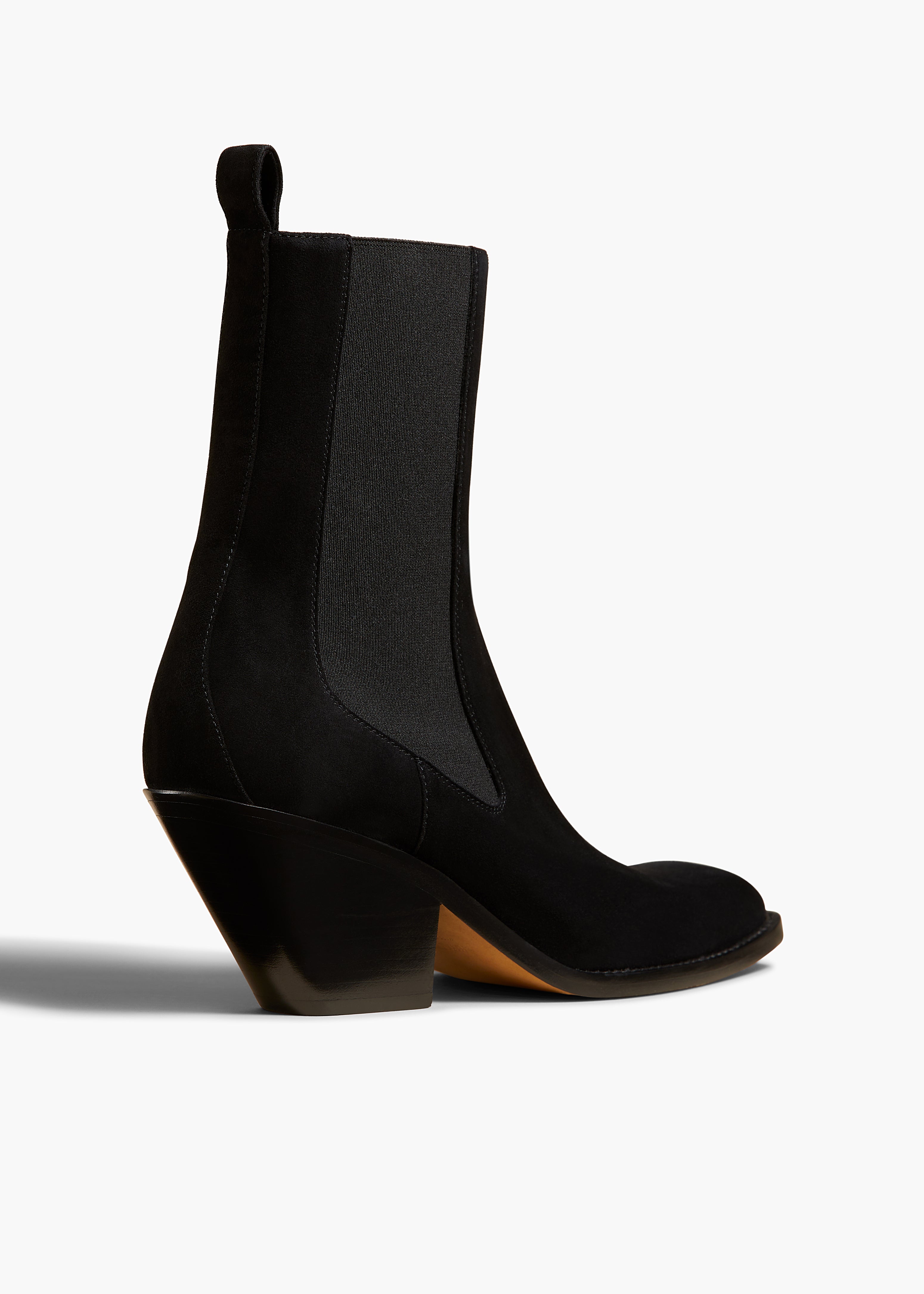 AUSTIN ANKLE BOOT IN BLACK SUEDE DETAILED VIEW 2