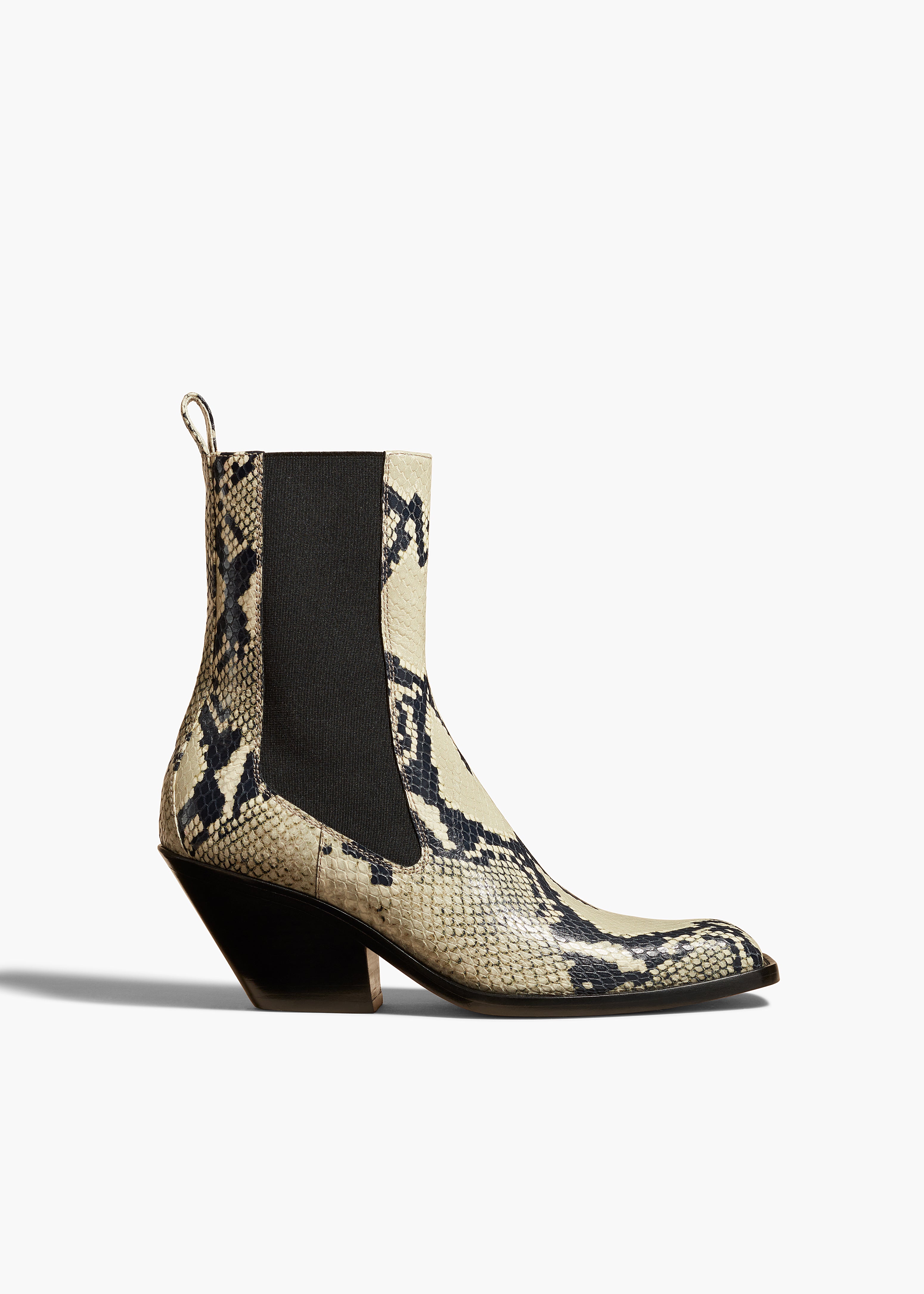 AUSTIN ANKLE BOOT IN NATURAL PYTHON FRONT VIEW