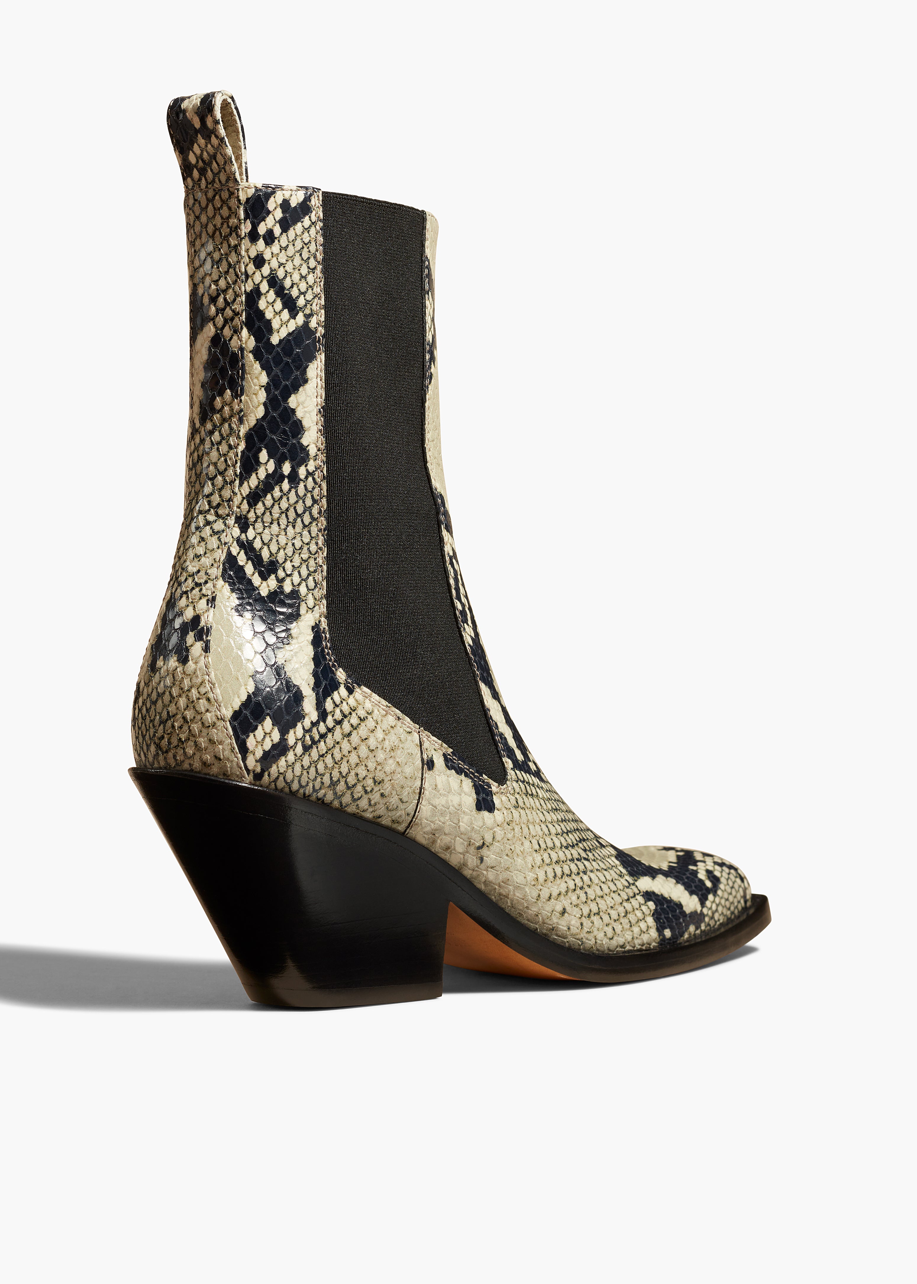 AUSTIN ANKLE BOOT IN NATURAL PYTHON DETAILED VIEW 1