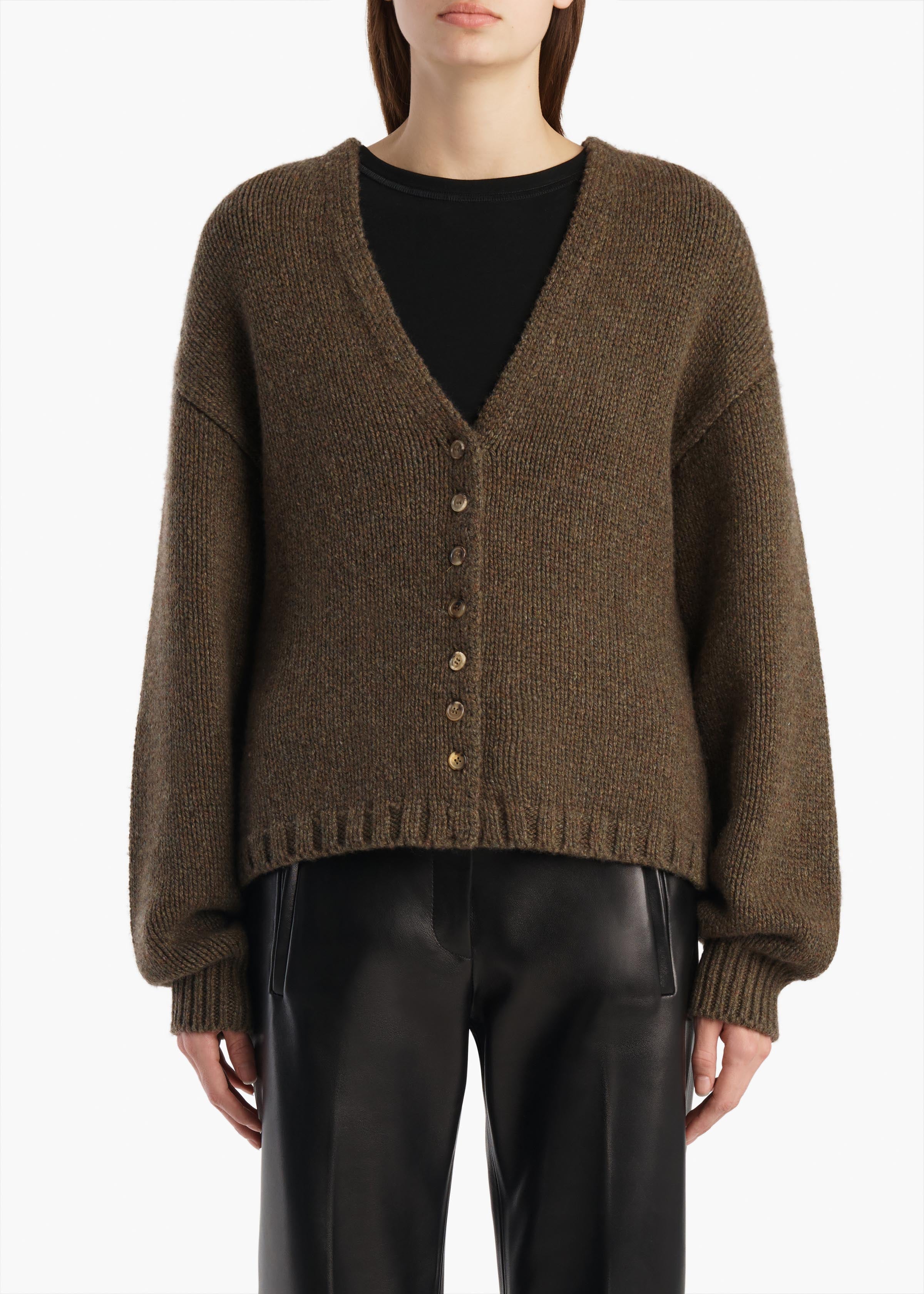 Axel Cardigan in Artichoke – KHAITE Axel Cardigan in Artichoke – KHAITE