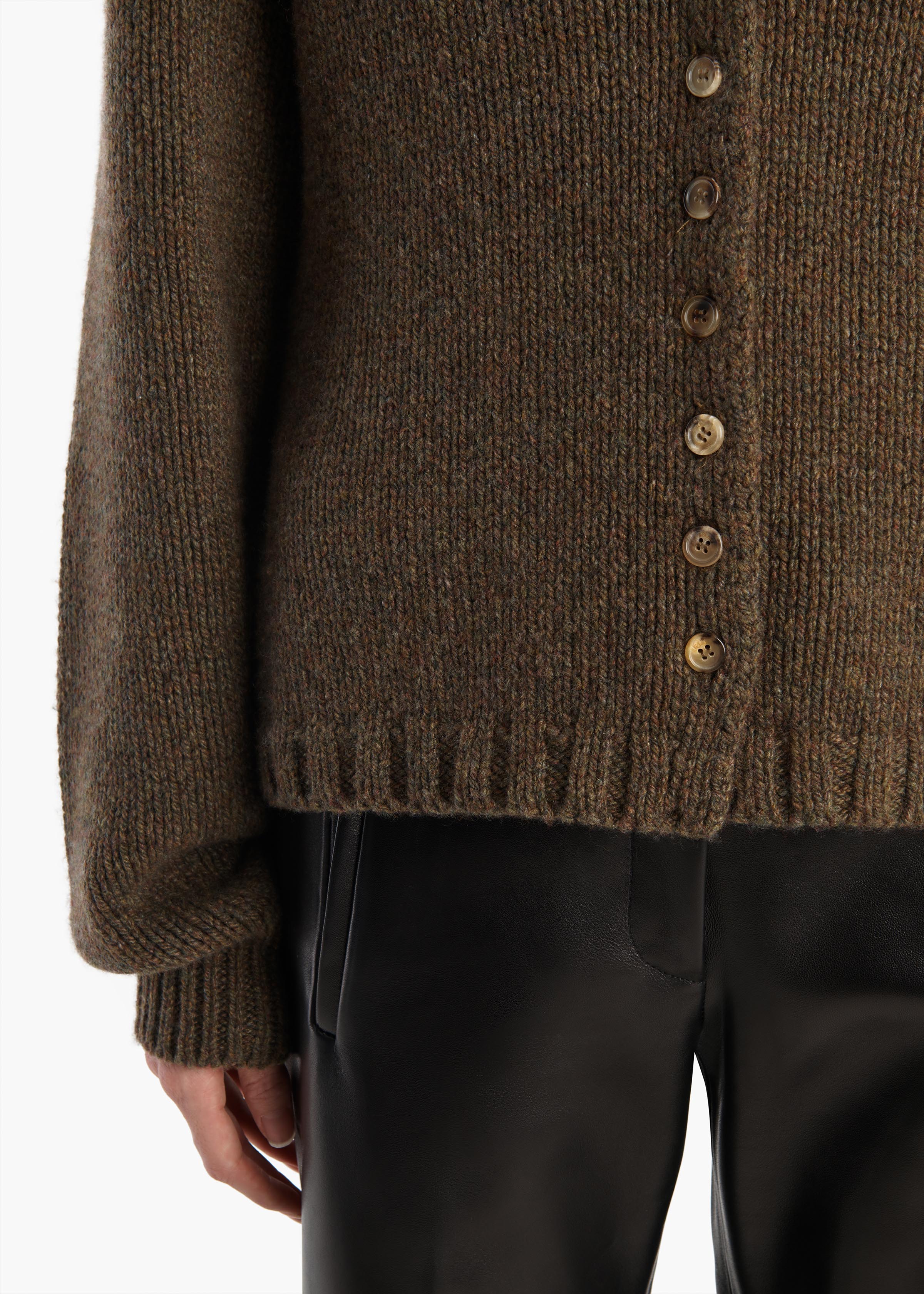Axel Cardigan in Artichoke – KHAITE