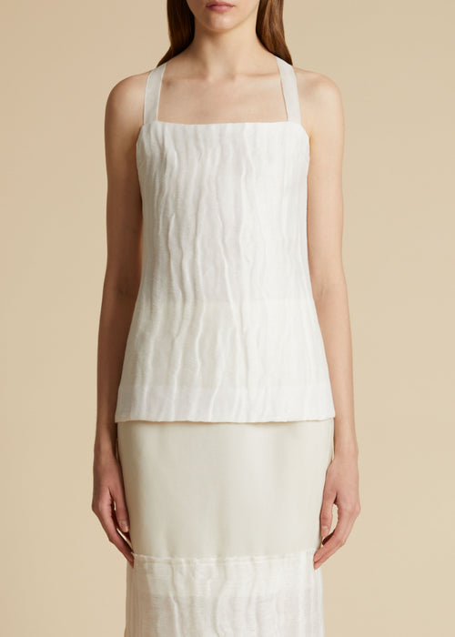 The Axell Top in Cream