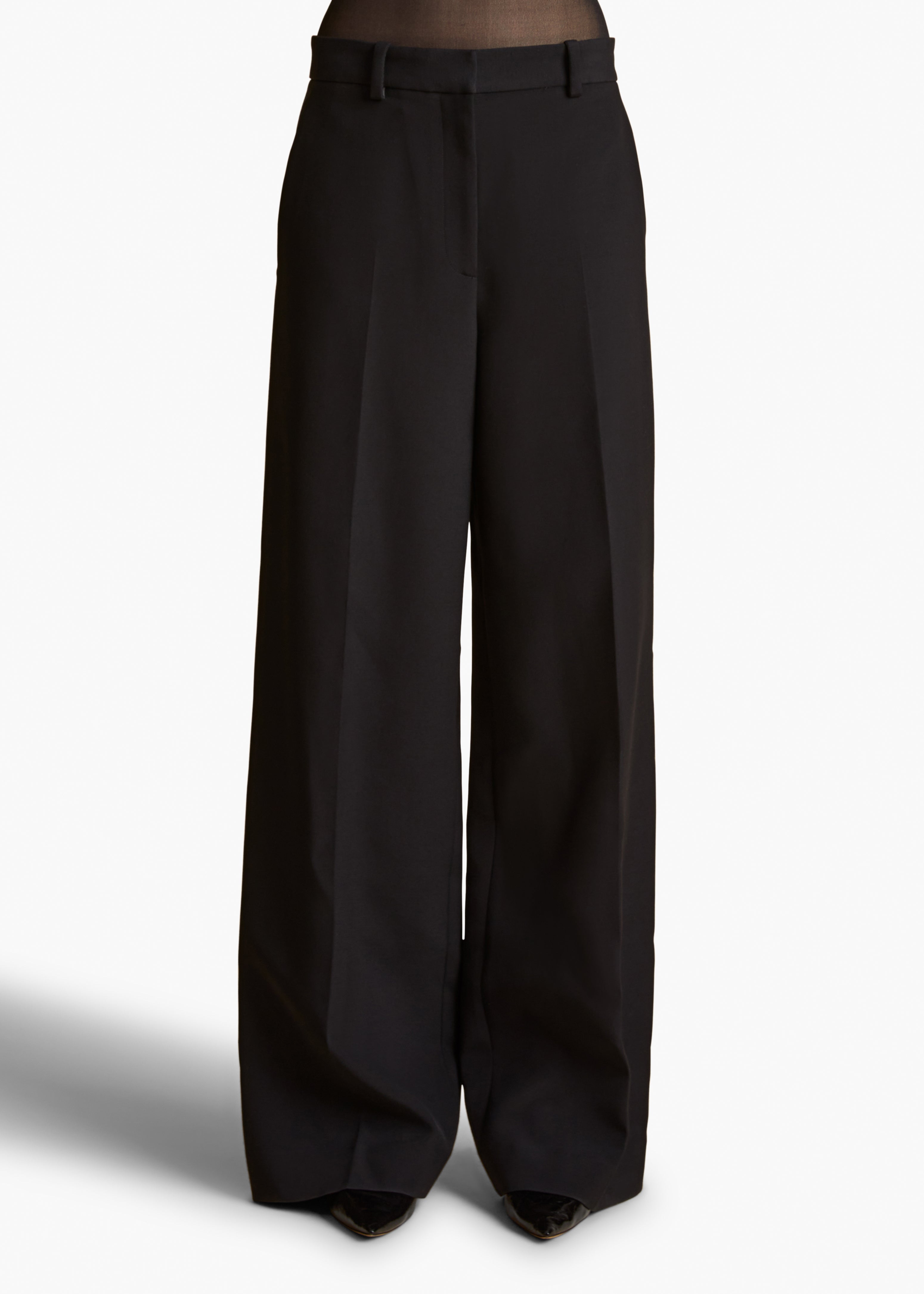 BACALL PANT IN BLACK FRONT VIEW