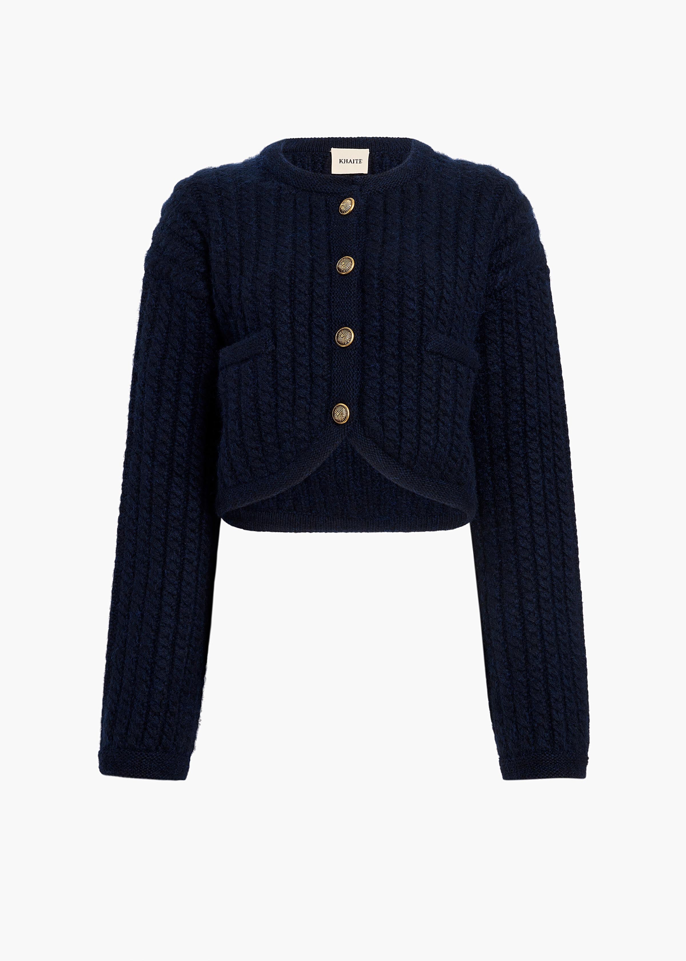 Balser Cardigan in Midnight FLAT VIEW